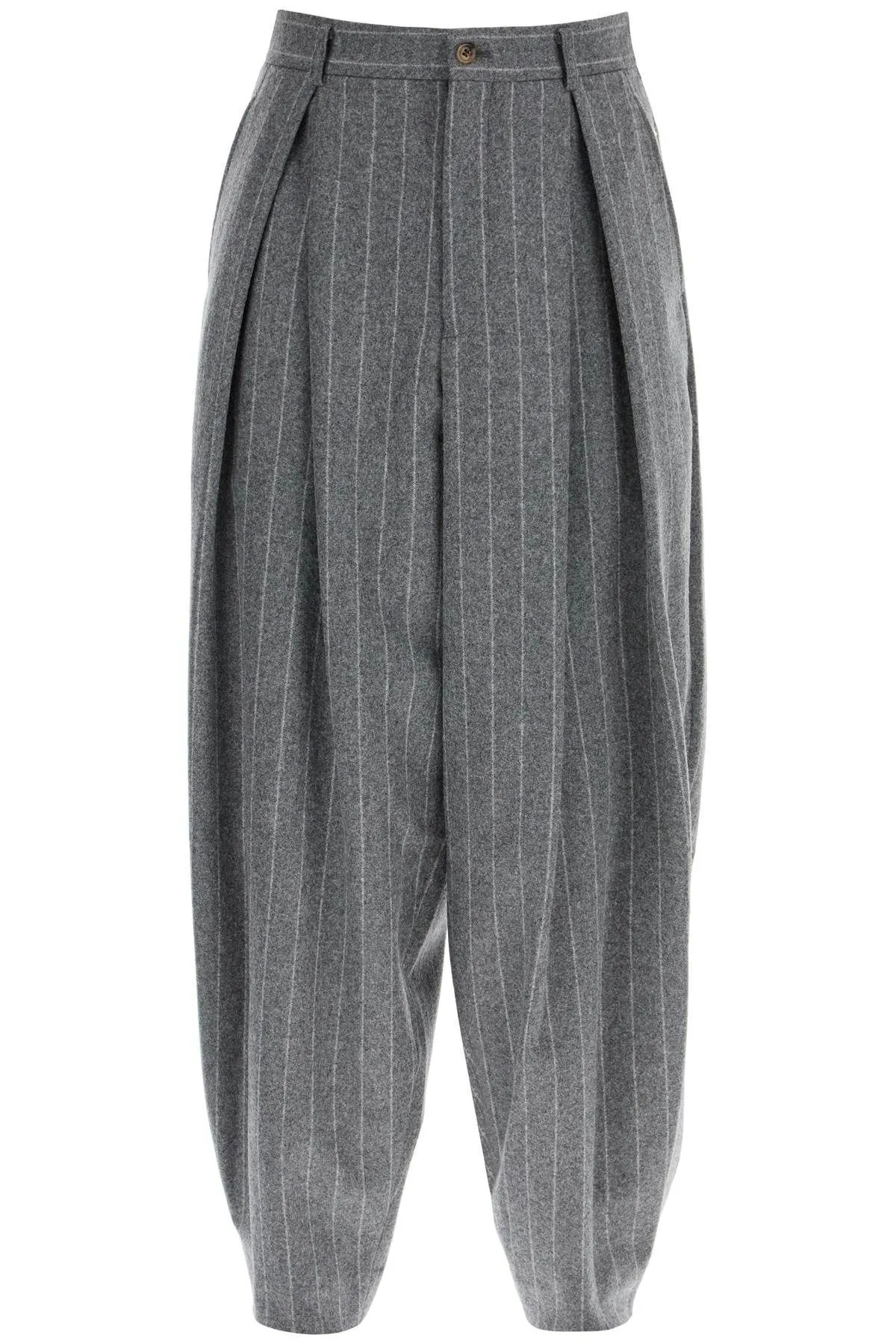 Pantaloni gessati in lana