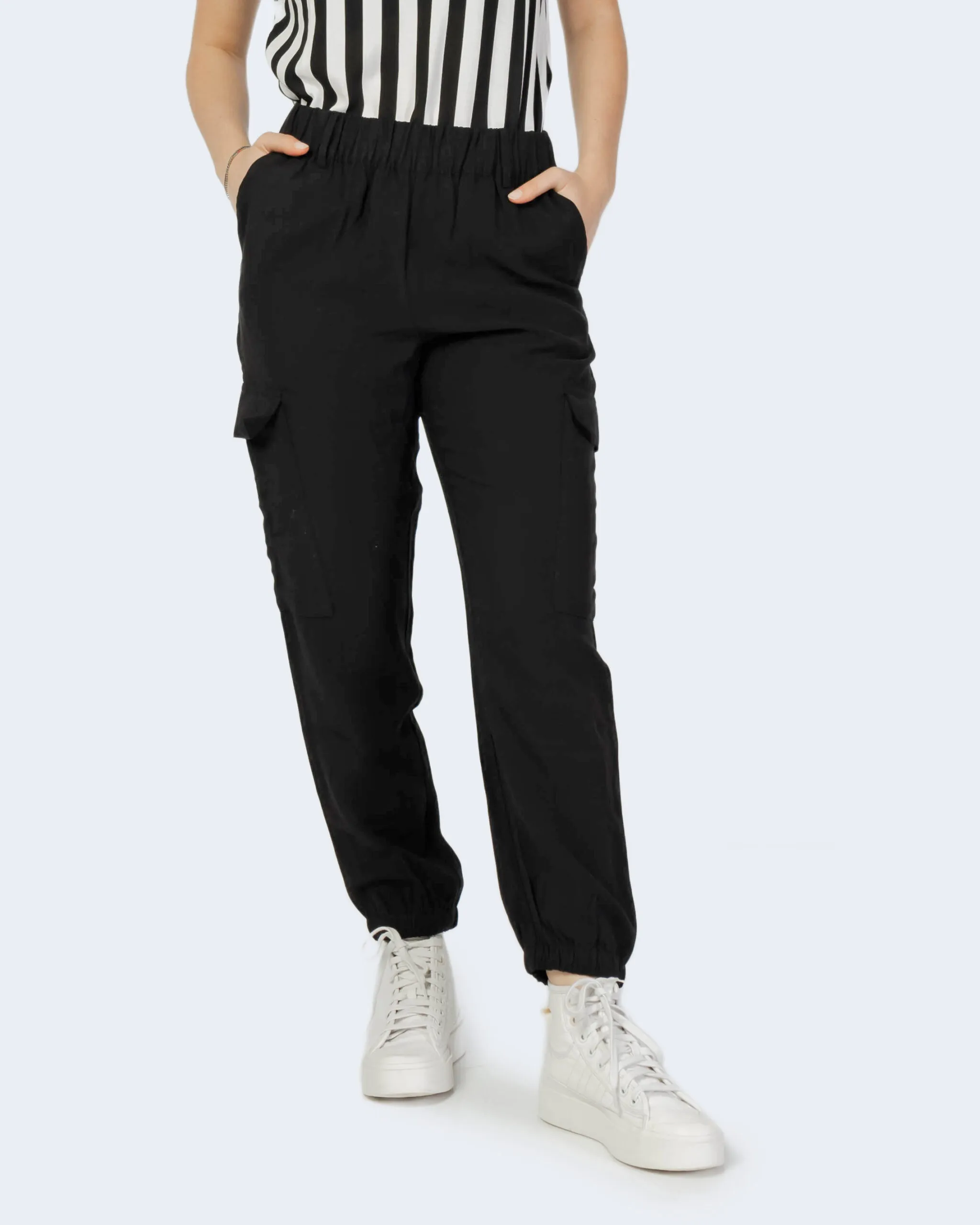 Pantaloni Jacqueline de Yong jdyolli mw cargo pant wvn Nero