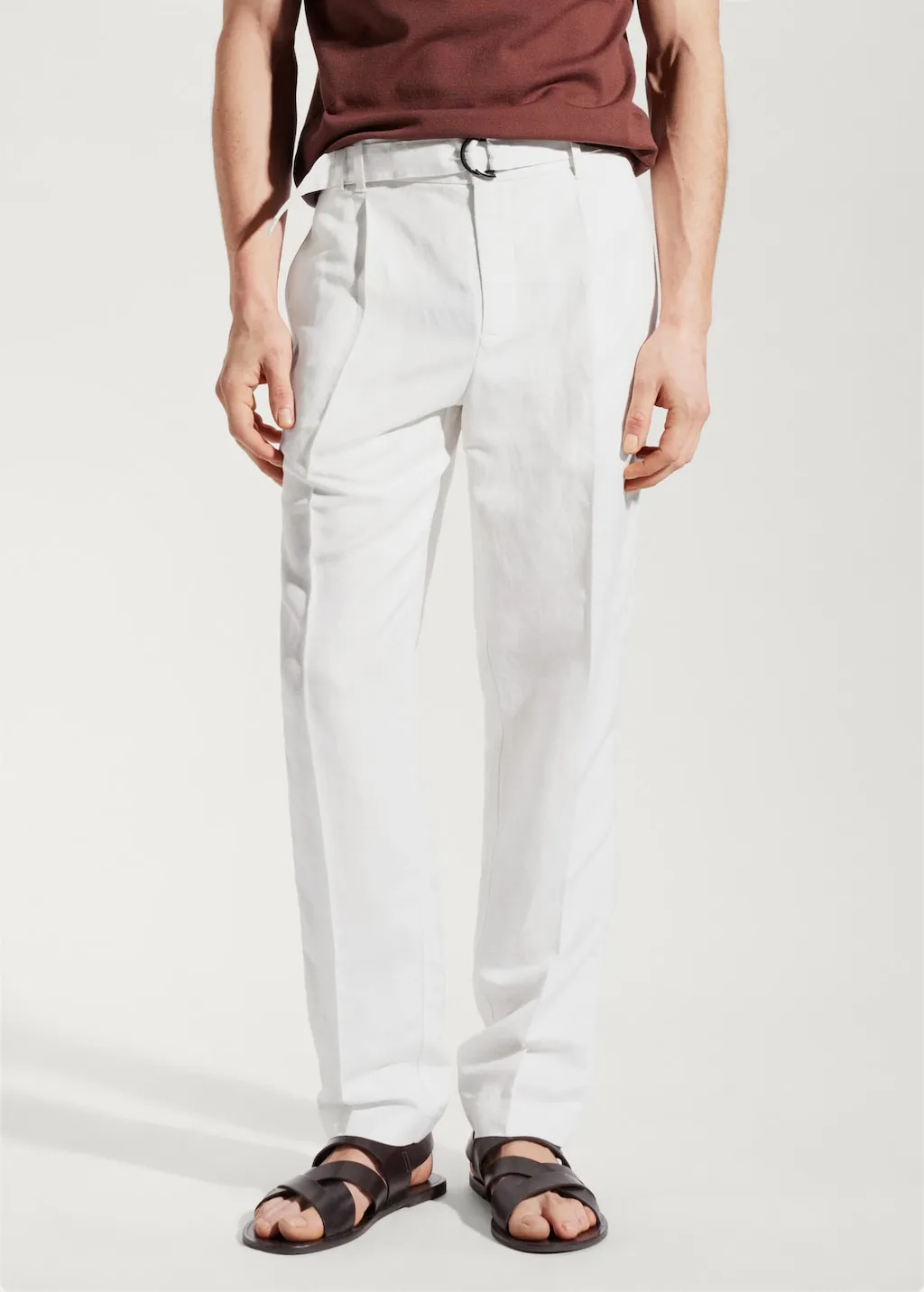 Pantaloni lino cintura