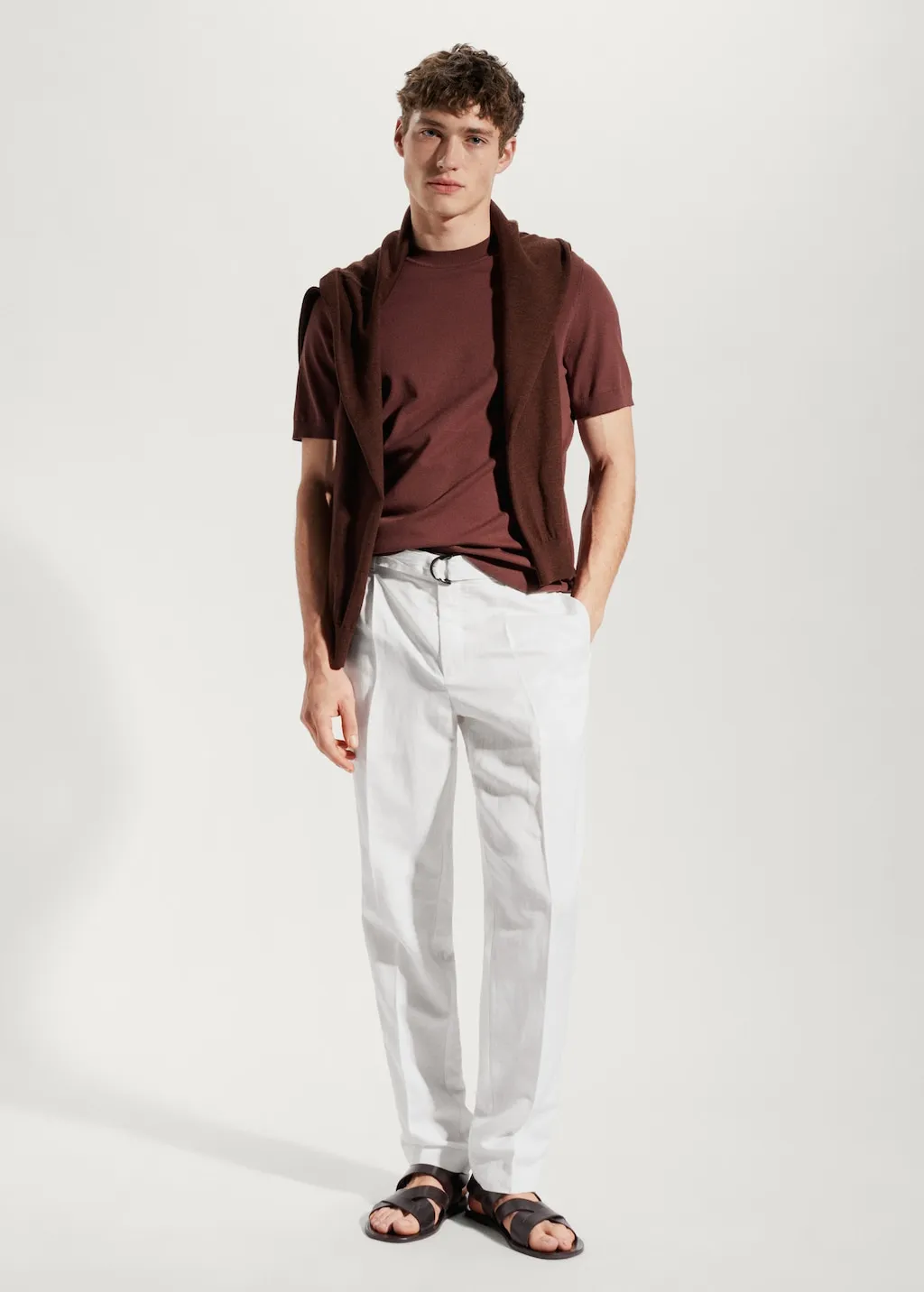 Pantaloni lino cintura