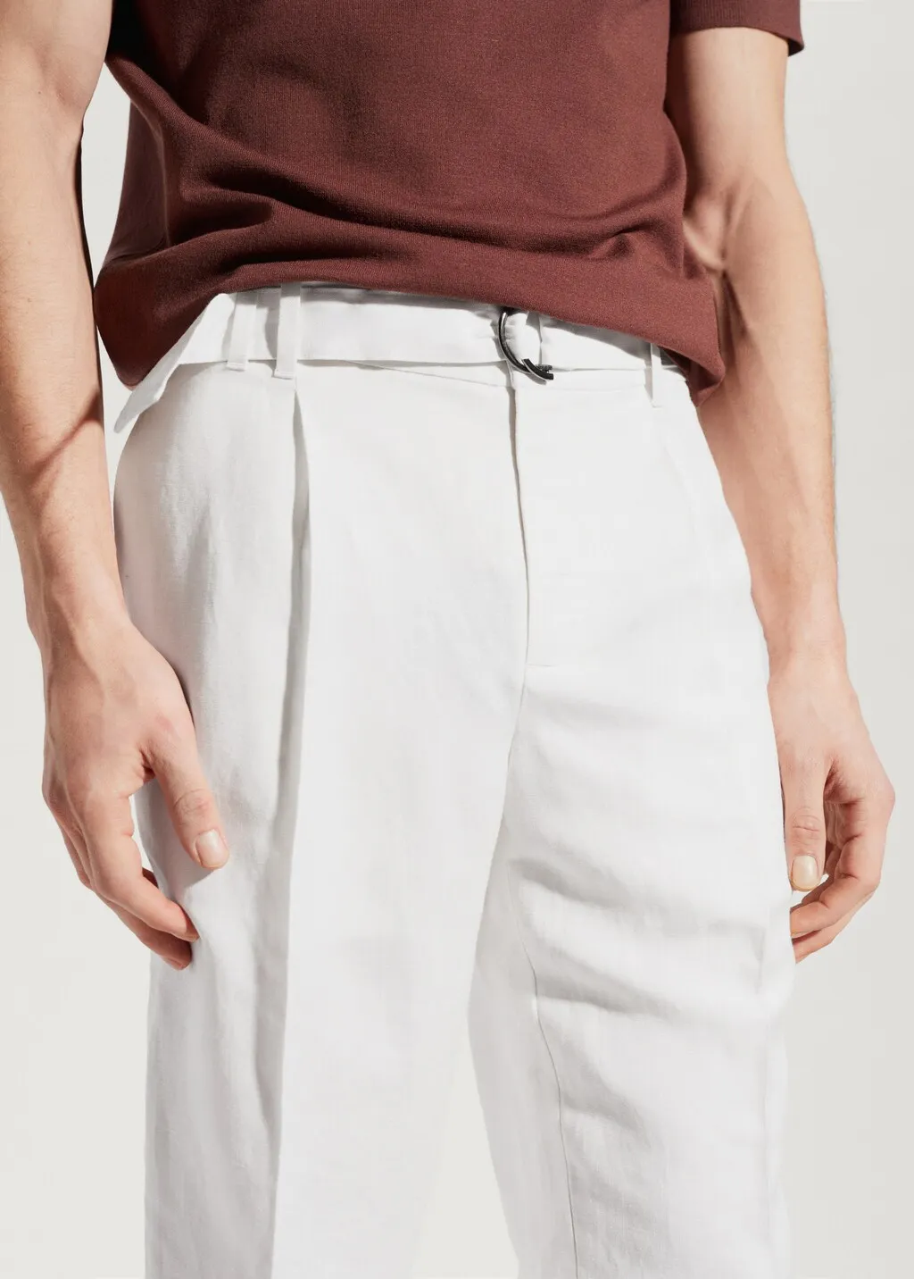 Pantaloni lino cintura