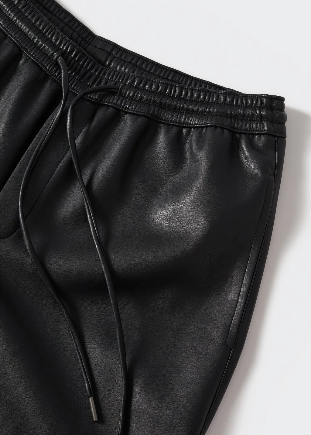Pantaloni vita elasticizzata similpelle