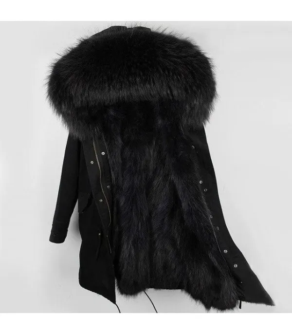 Parka black real