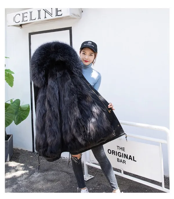 Parka black real