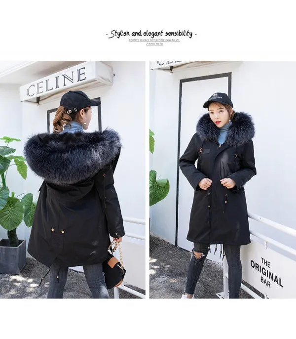 Parka black real