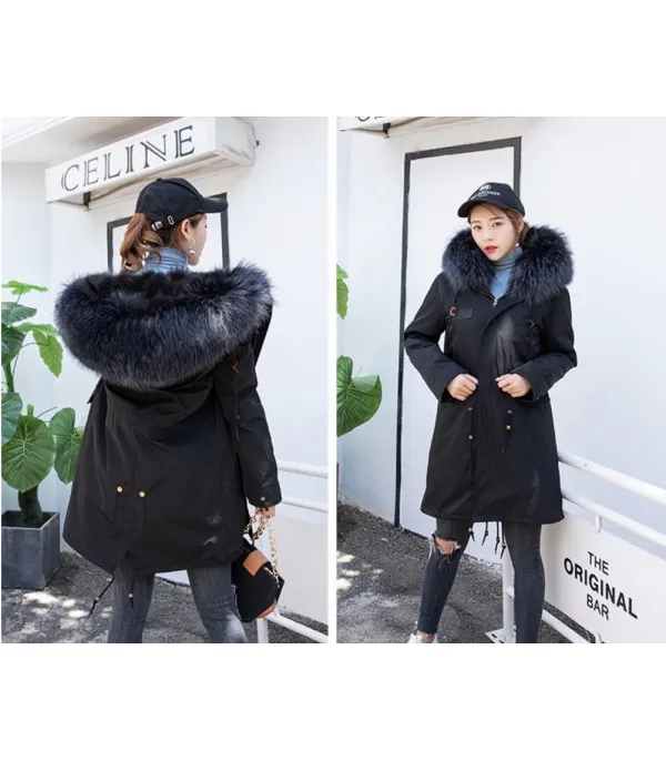 Parka black real