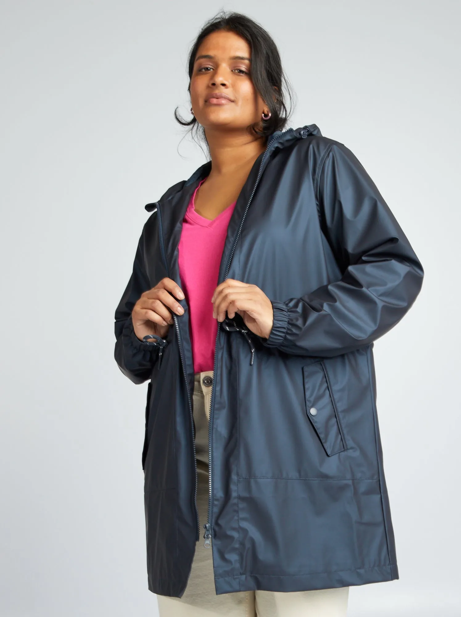 Parka con cappuccio - NERO