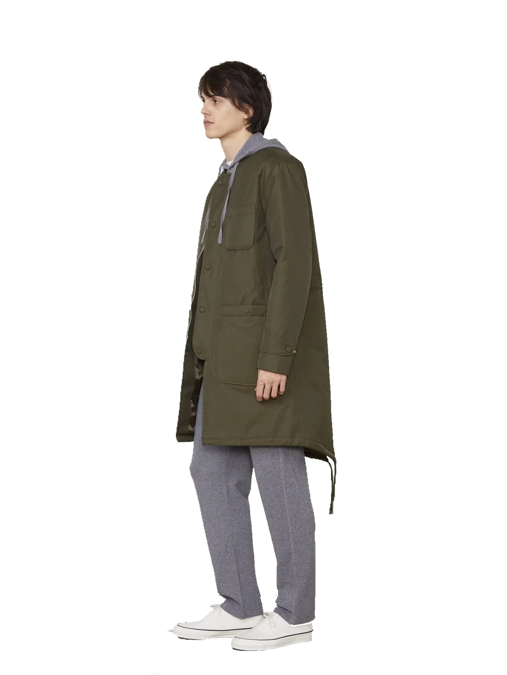 Parka in Cotone Idrorepellente Verde