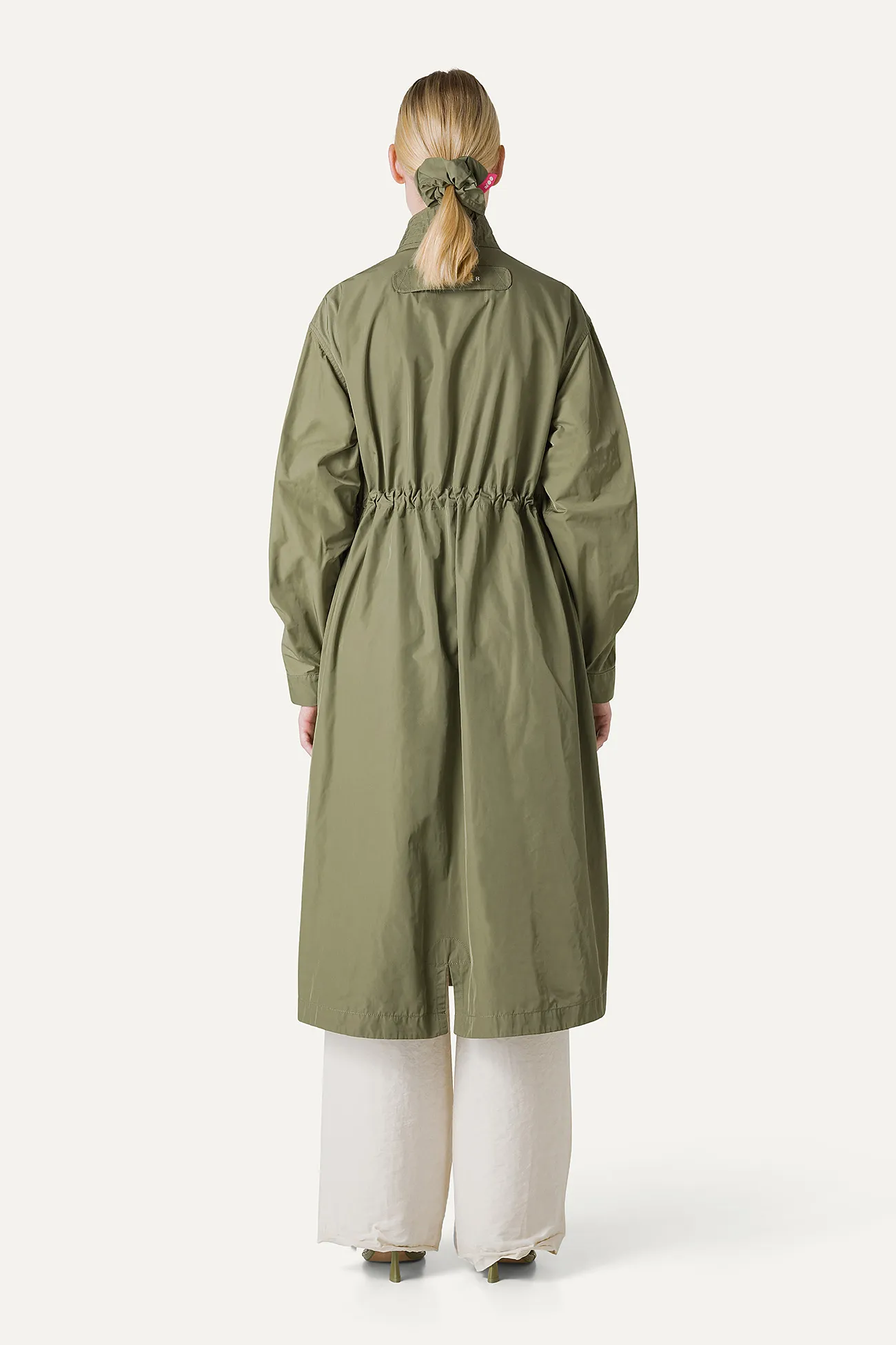 PARKA LUNGO OVER IN NYLON MEMORY 9211 - VERDE MIMETICO