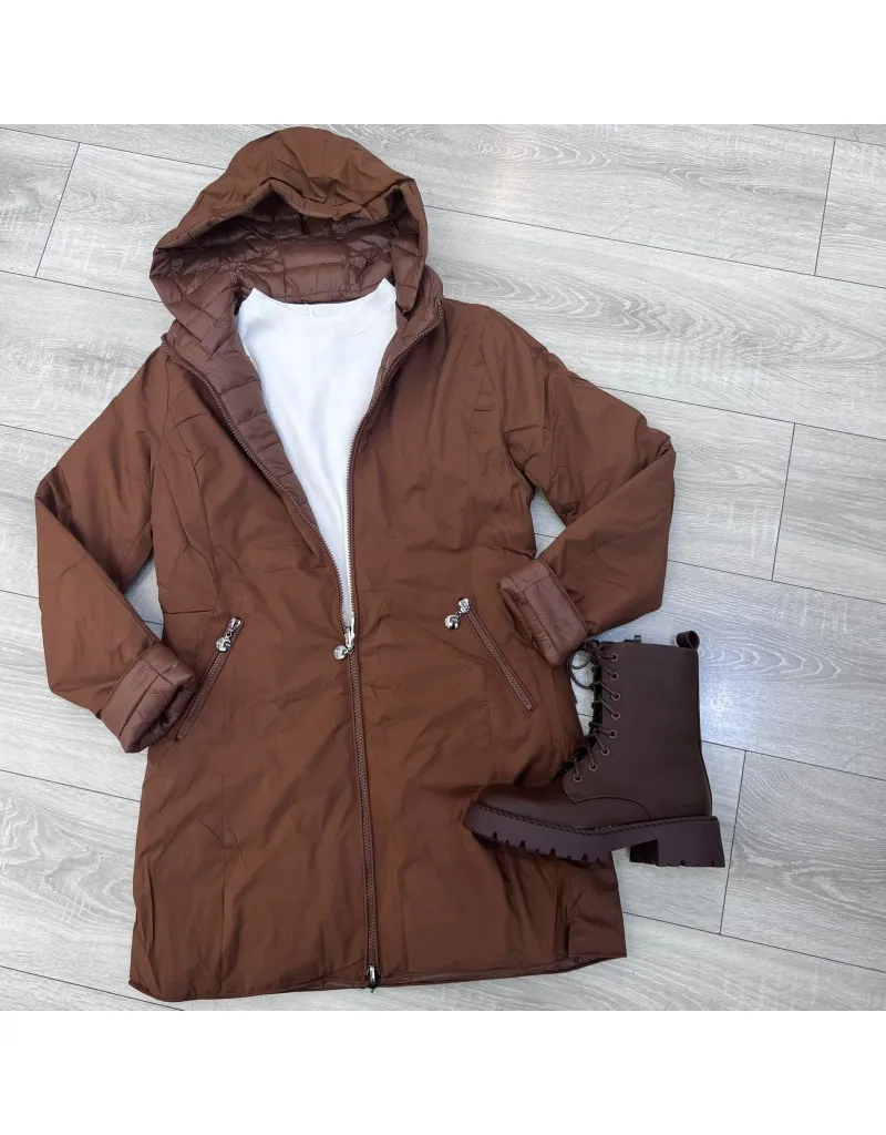 PARKA REVERSIBILE MARRONE