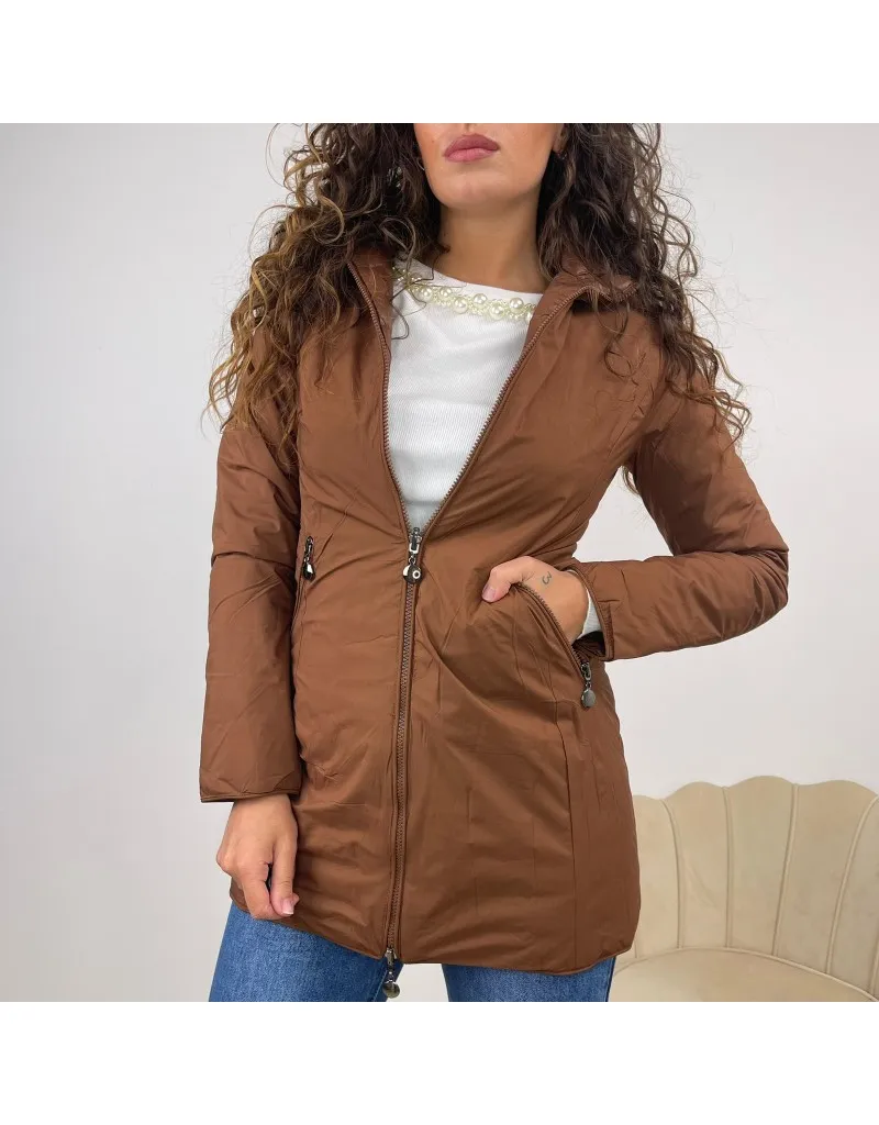 PARKA REVERSIBILE MARRONE