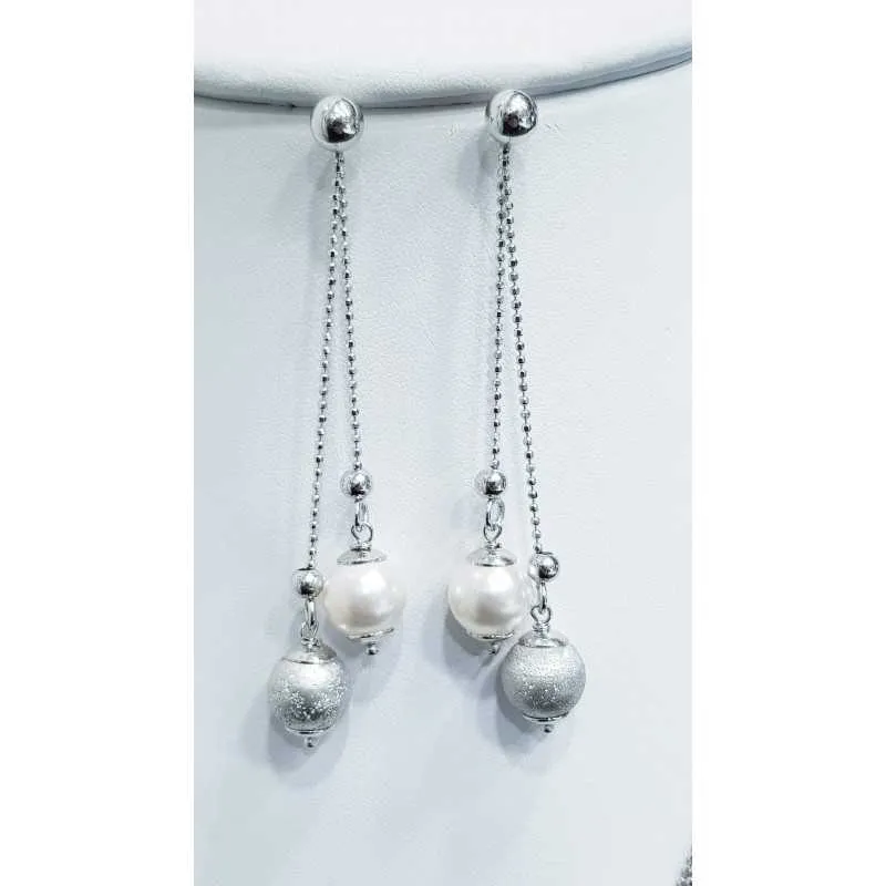 PARURE MULTI ARGENTO ORO BIANCO PERLE - S.VALENTINO NATALE PASQUA