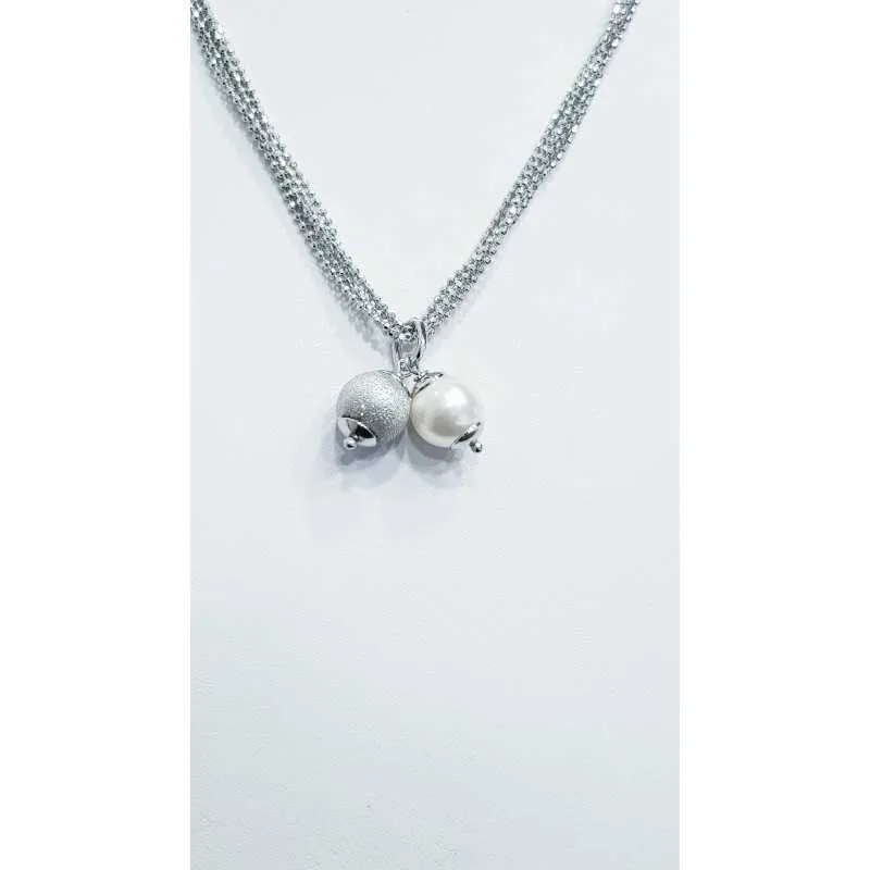 PARURE MULTI ARGENTO ORO BIANCO PERLE - S.VALENTINO NATALE PASQUA