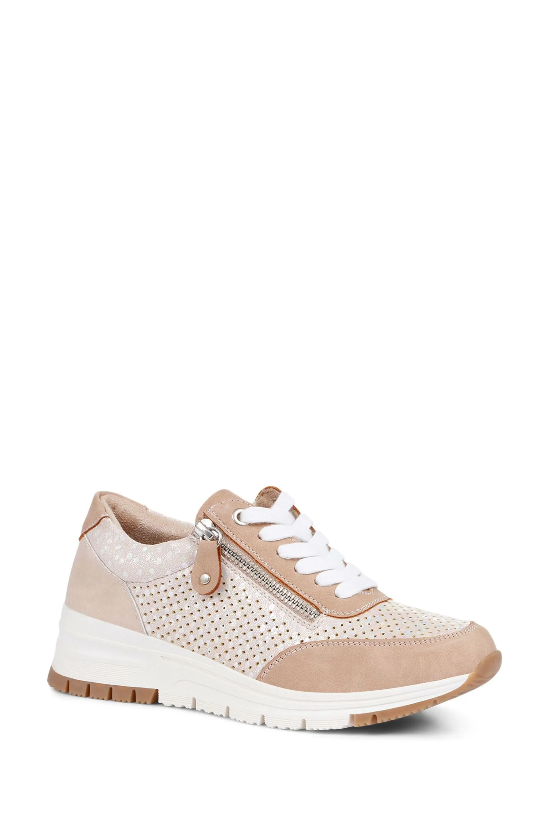Pavers Grey Chunky Lace-Up Trainers    