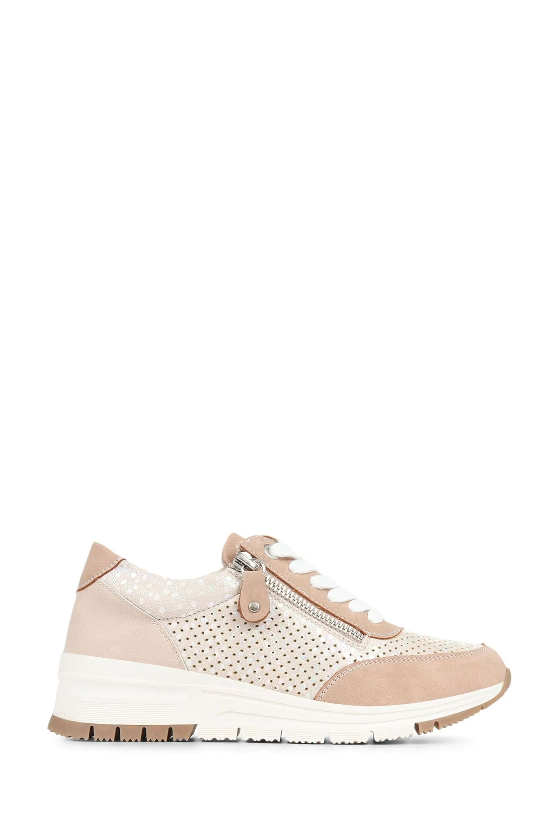 Pavers Grey Chunky Lace-Up Trainers    