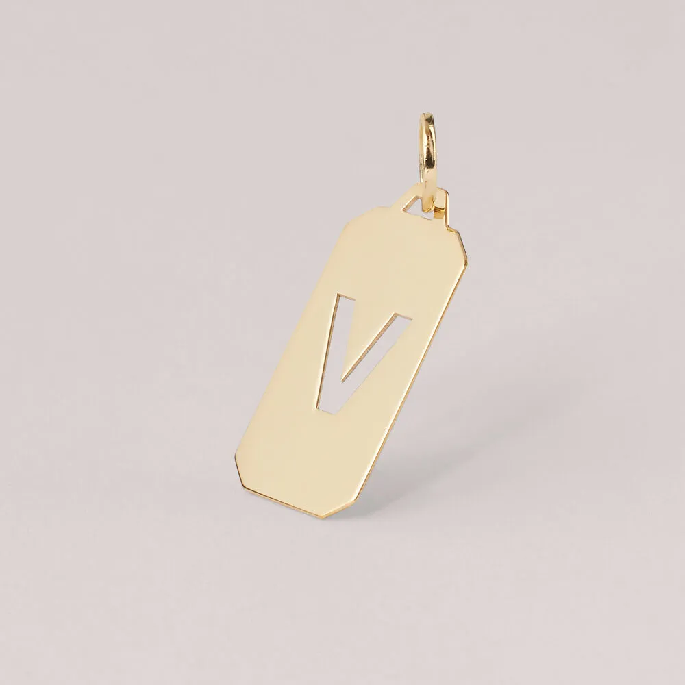 Pendente Lettera V L'homme Or Oro Giallo 375/1000 1429407