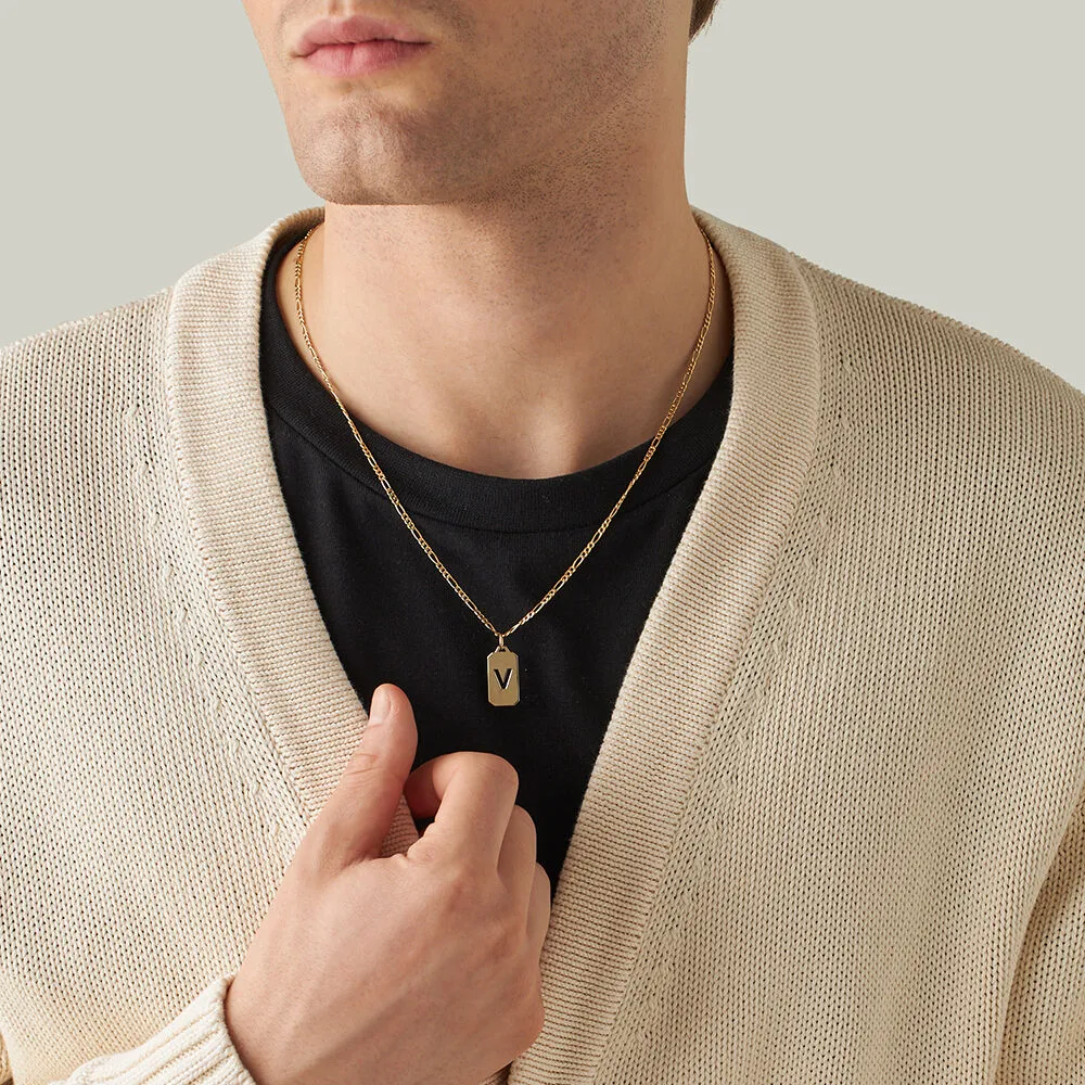 Pendente Lettera V L'homme Or Oro Giallo 375/1000 1429407