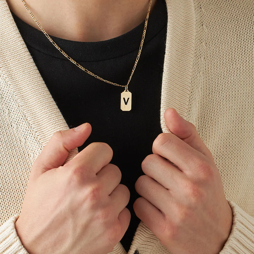 Pendente Lettera V L'homme Or Oro Giallo 375/1000 1429407