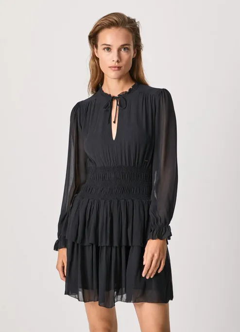 Pepe Jeans Abito Mini Romantico Lucy PL953018 999 black