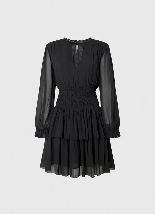 Pepe Jeans Abito Mini Romantico Lucy PL953018 999 black