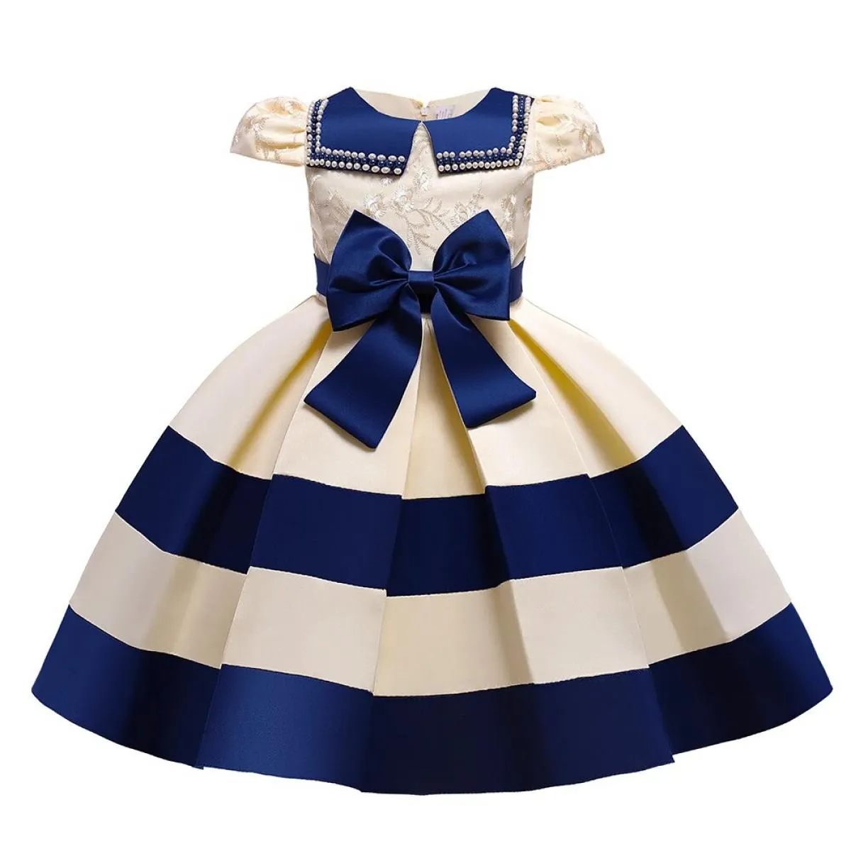 Perline da principessa per ragazze Bowknot Abiti per bambini per ragazze Costume Natale Flower Girls Matrimonio Abito da princip