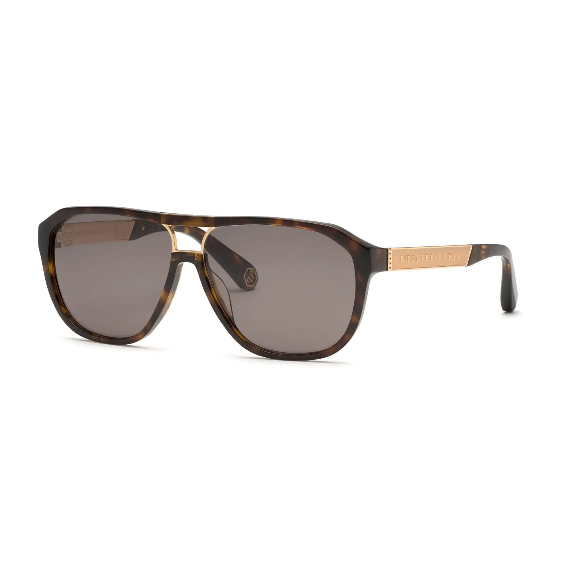   Philipp Plein SPP118M - 0722 Avana Scuro Lucido | Occhiale Da Sole Uomo 