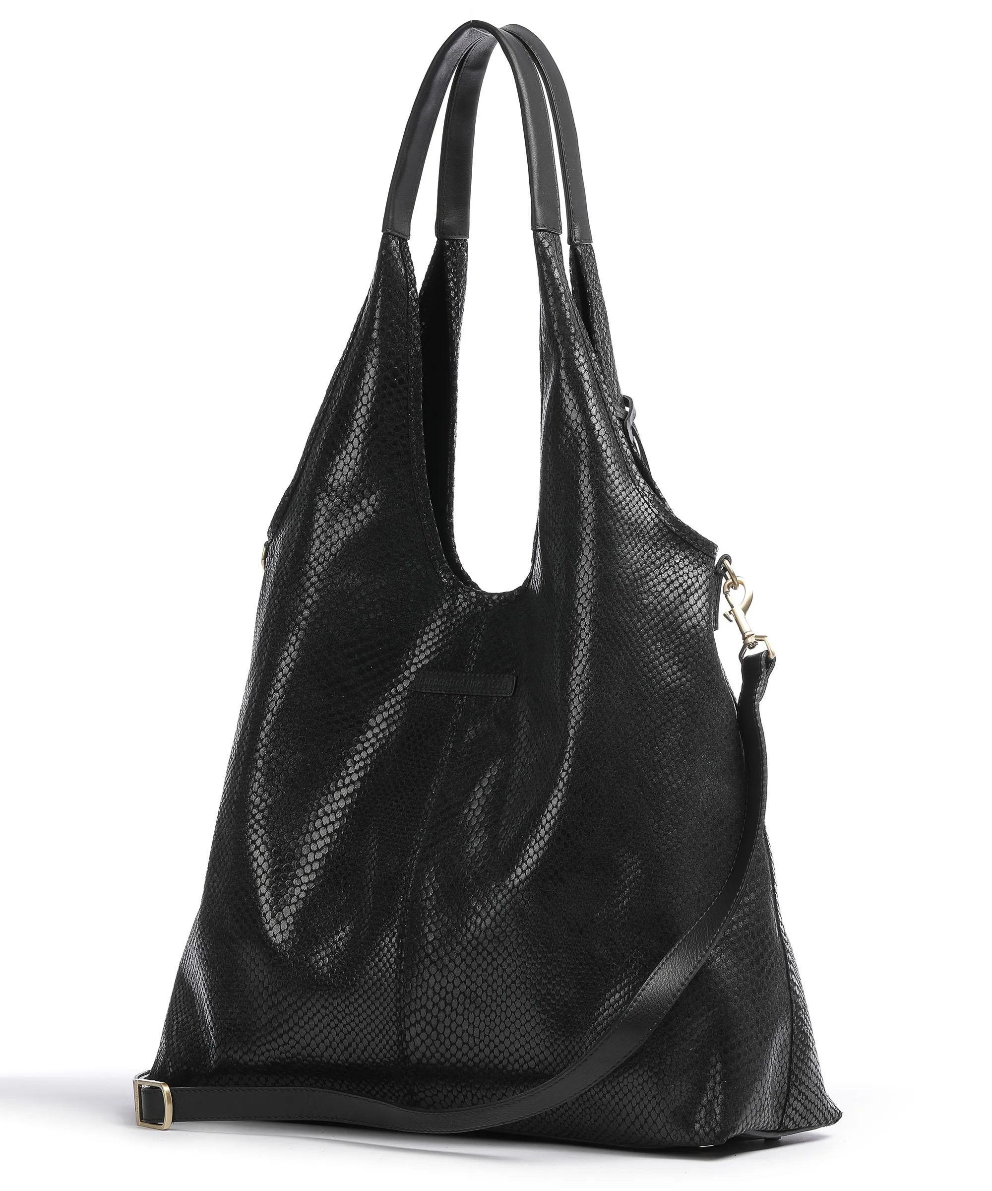  Picard Kalahari Borsa hobo pelle di vacchetta goffrata nero  