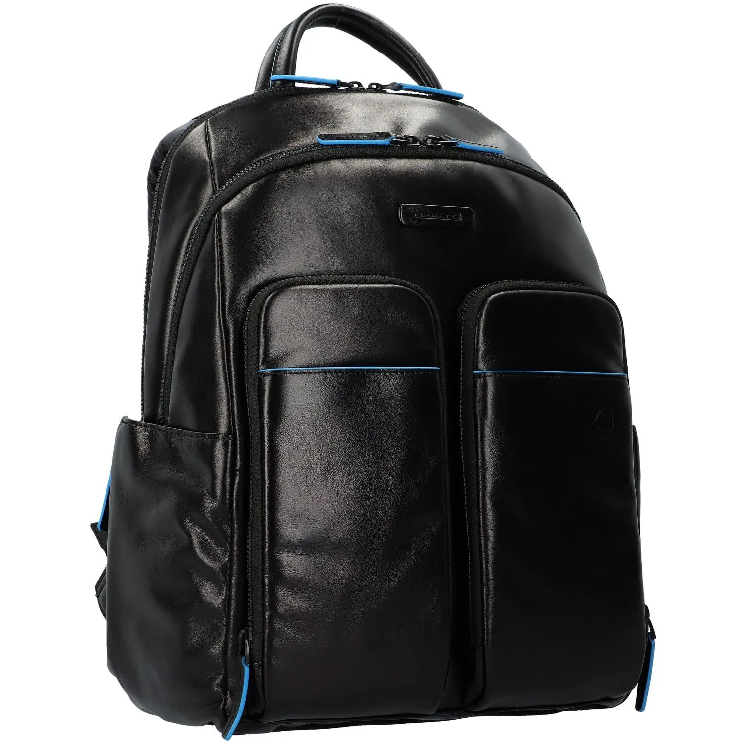 Piquadro Zaino blu quadrato Revamp RFID in pelle 39 cm Scomparto per laptop