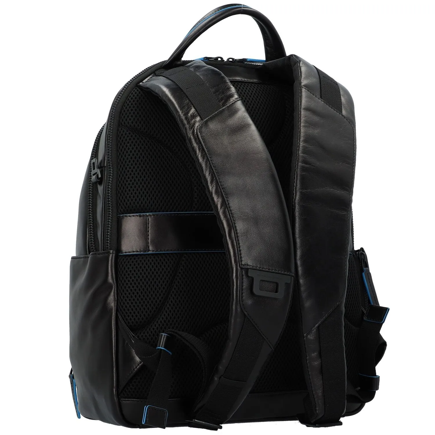 Piquadro Zaino blu quadrato Revamp RFID in pelle 39 cm Scomparto per laptop