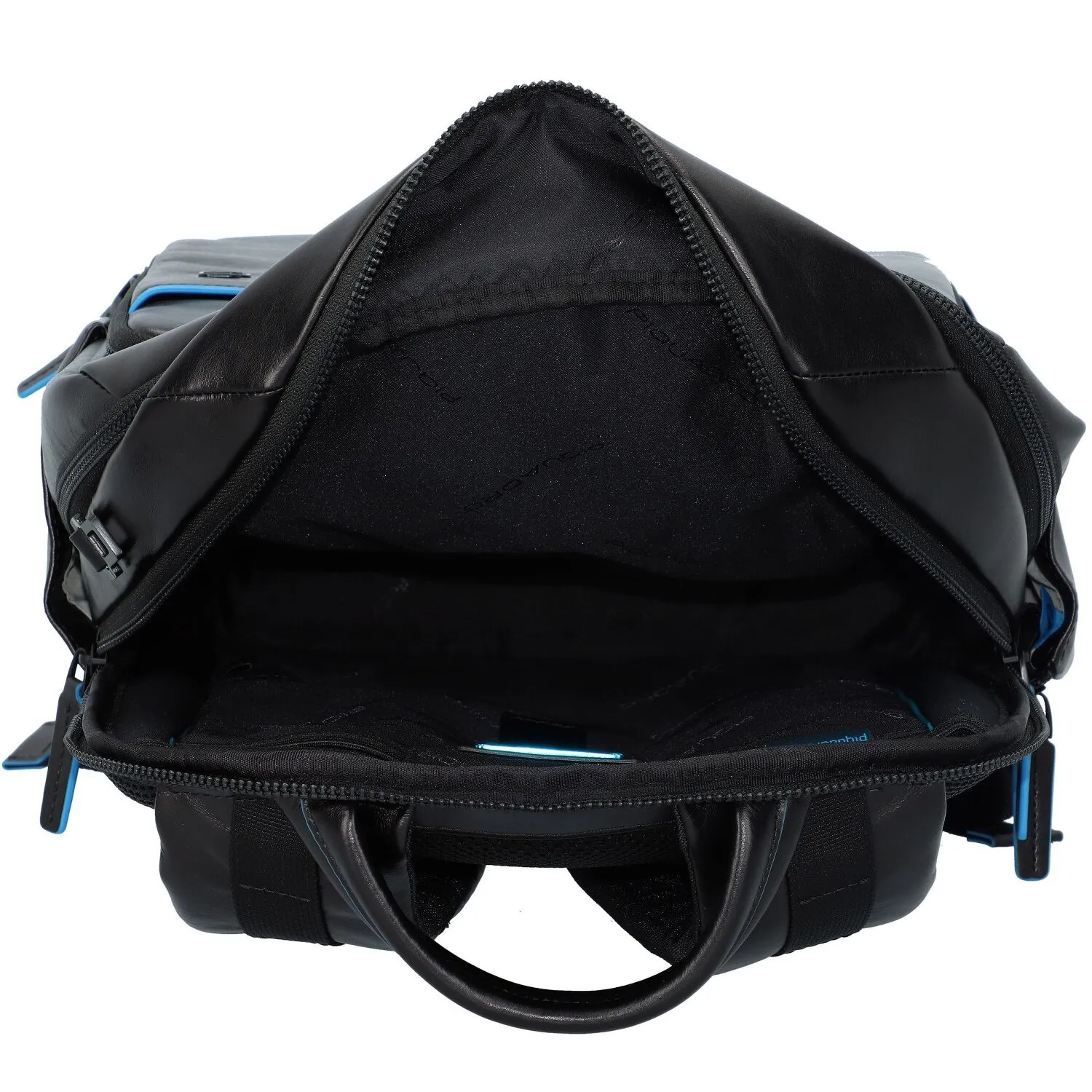 Piquadro Zaino blu quadrato Revamp RFID in pelle 39 cm Scomparto per laptop