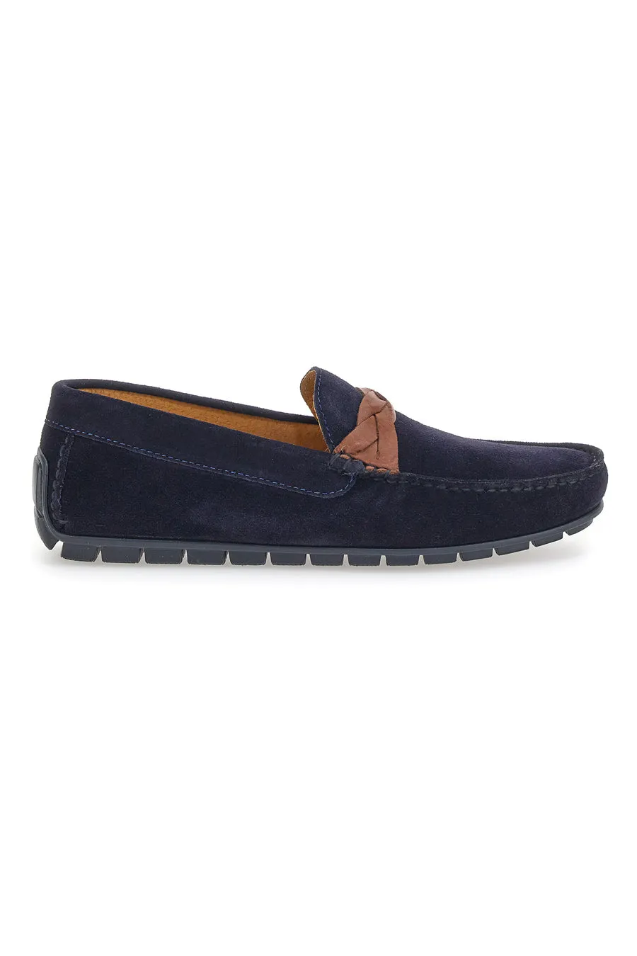   PITTARELLO Mocassino Blu con Treccia Pittarello 7307