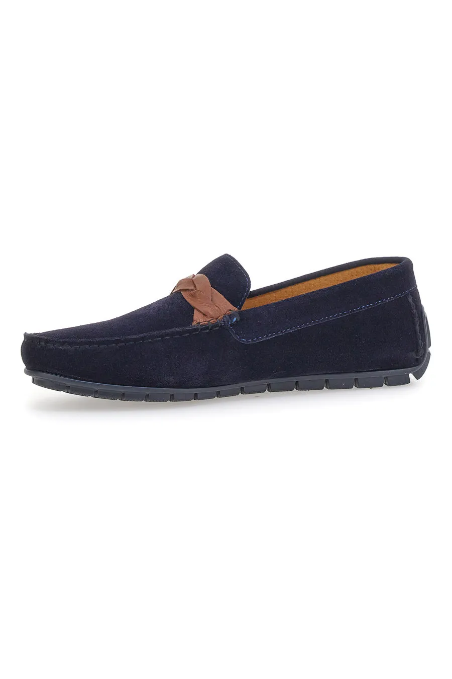   PITTARELLO Mocassino Blu con Treccia Pittarello 7307