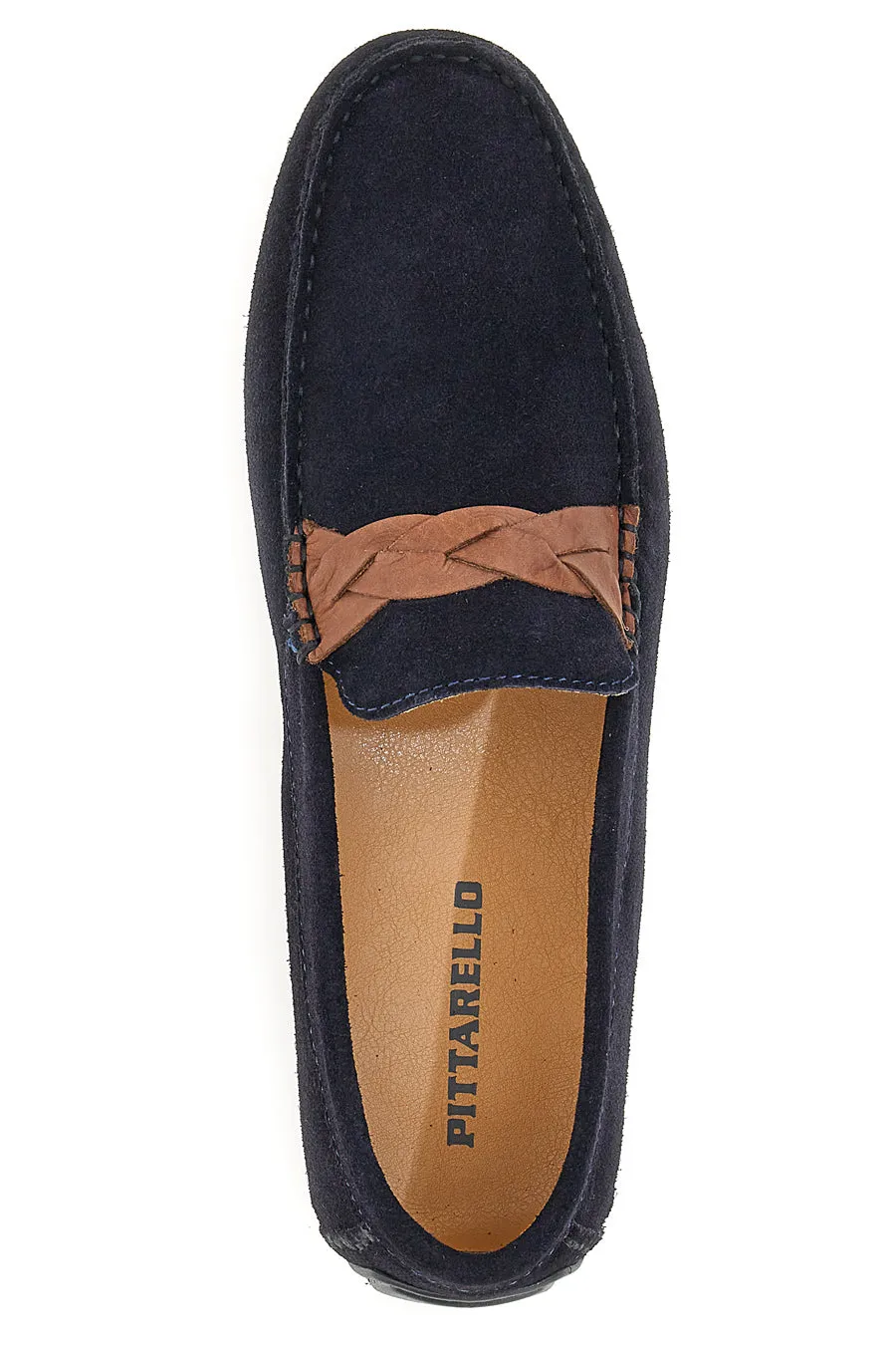   PITTARELLO Mocassino Blu con Treccia Pittarello 7307