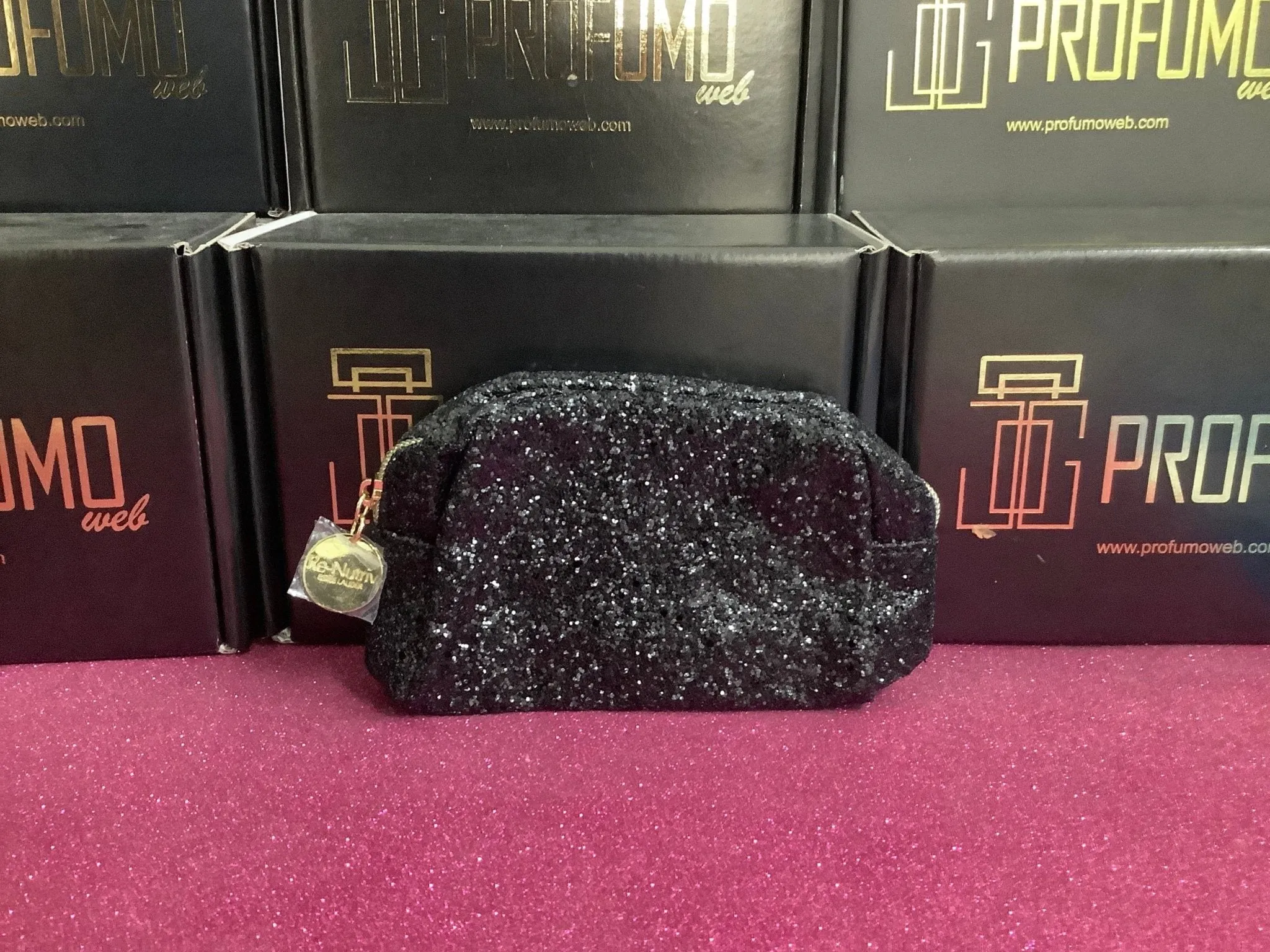 Pochette Estee Lauder Nero Brillantinata