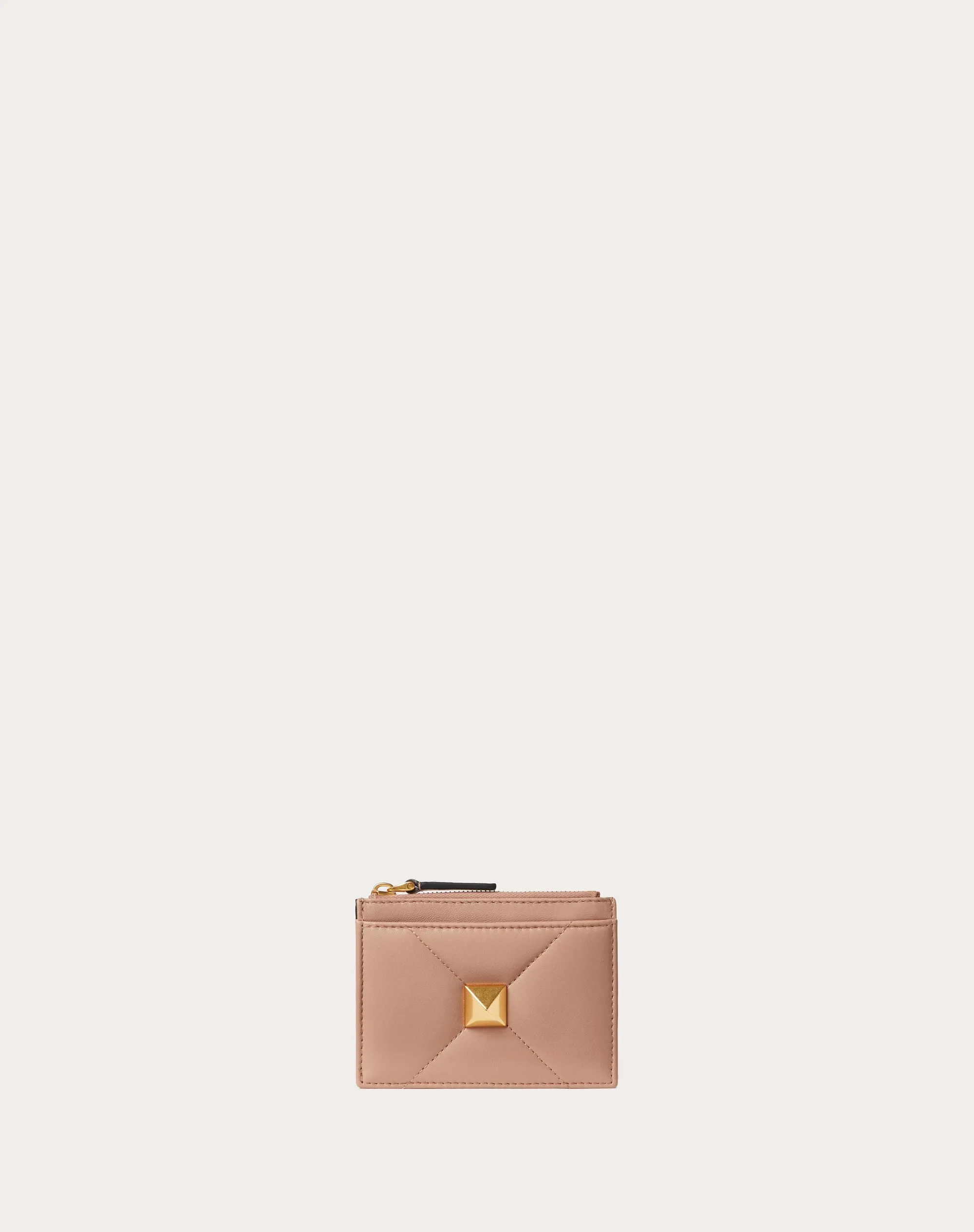 PORTACARTE CON ZIP ROMAN STUD IN NAPPA