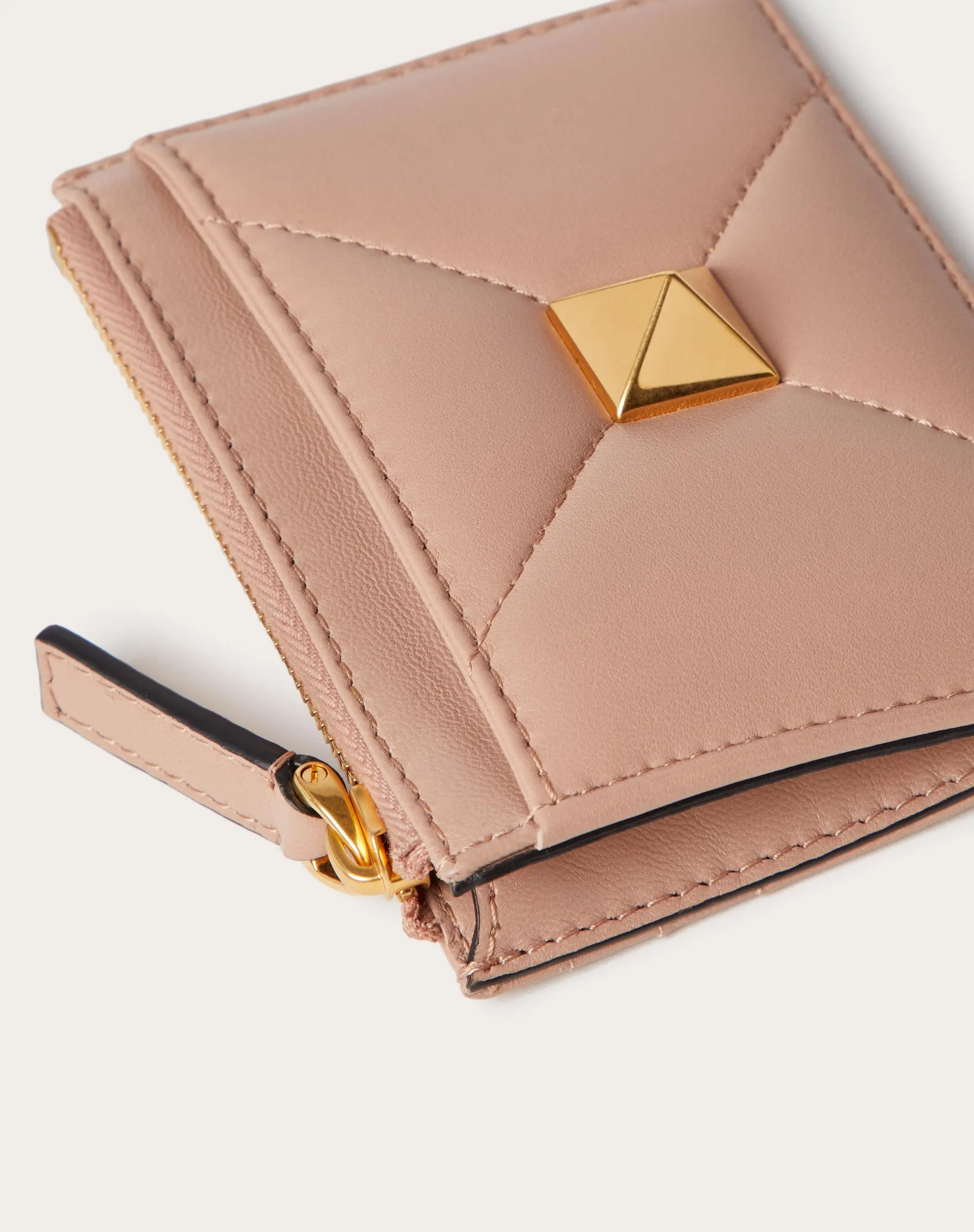 PORTACARTE CON ZIP ROMAN STUD IN NAPPA