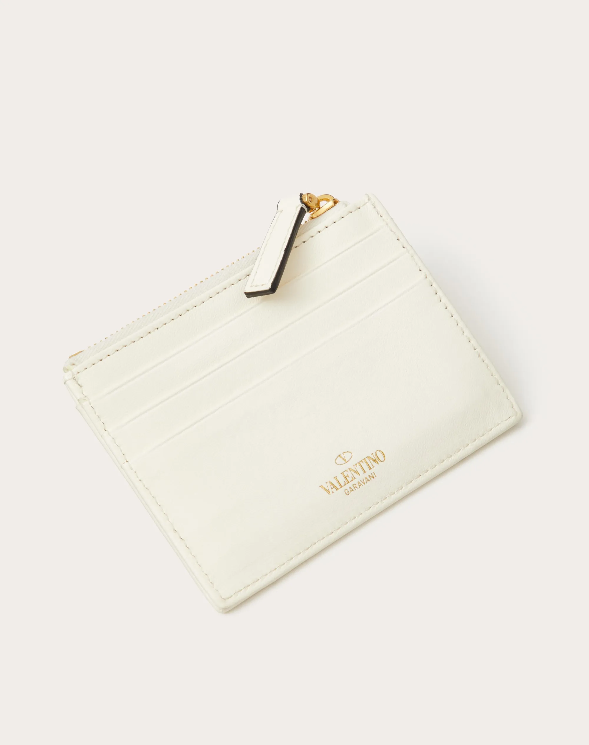 PORTACARTE CON ZIP ROMAN STUD IN NAPPA