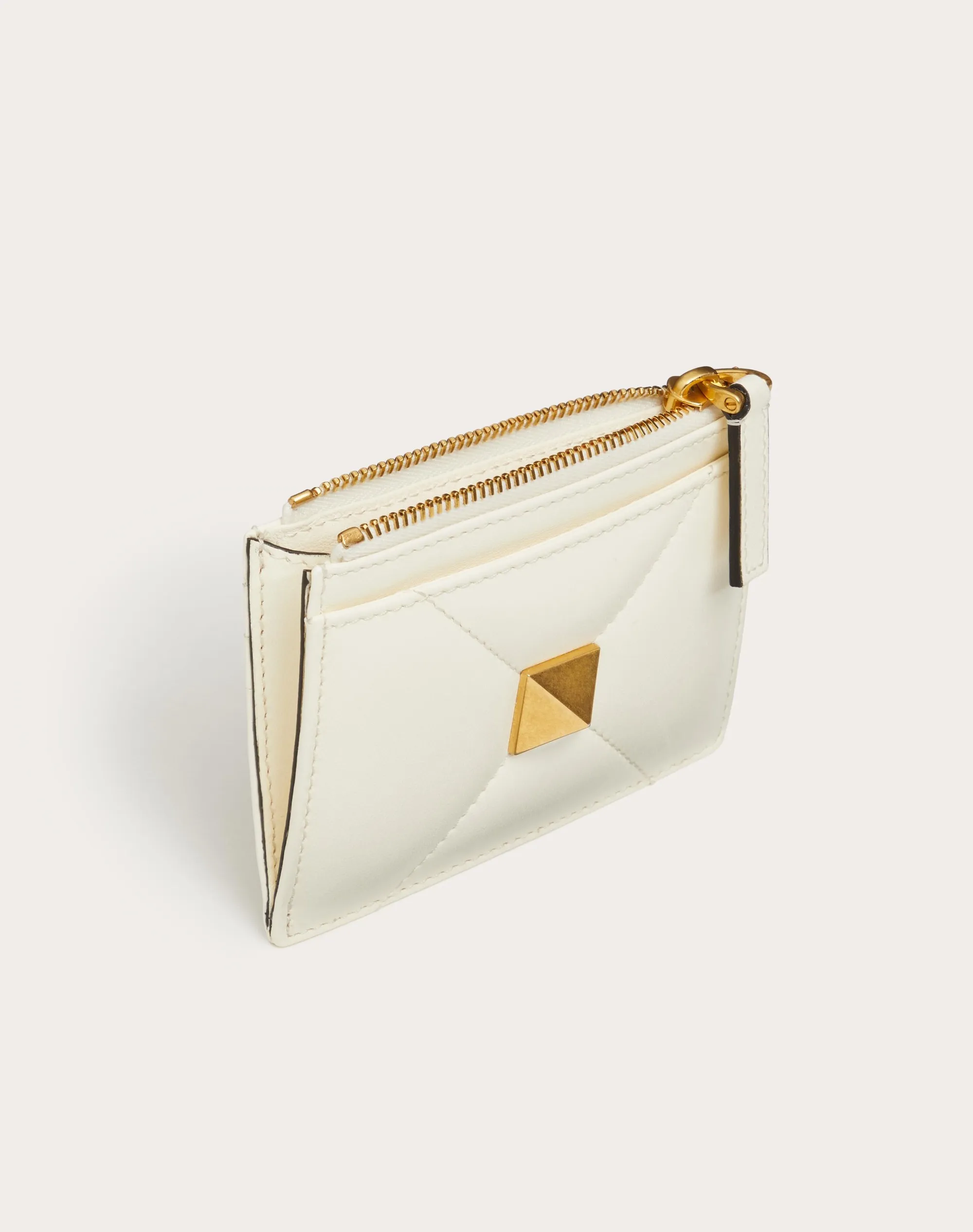 PORTACARTE CON ZIP ROMAN STUD IN NAPPA