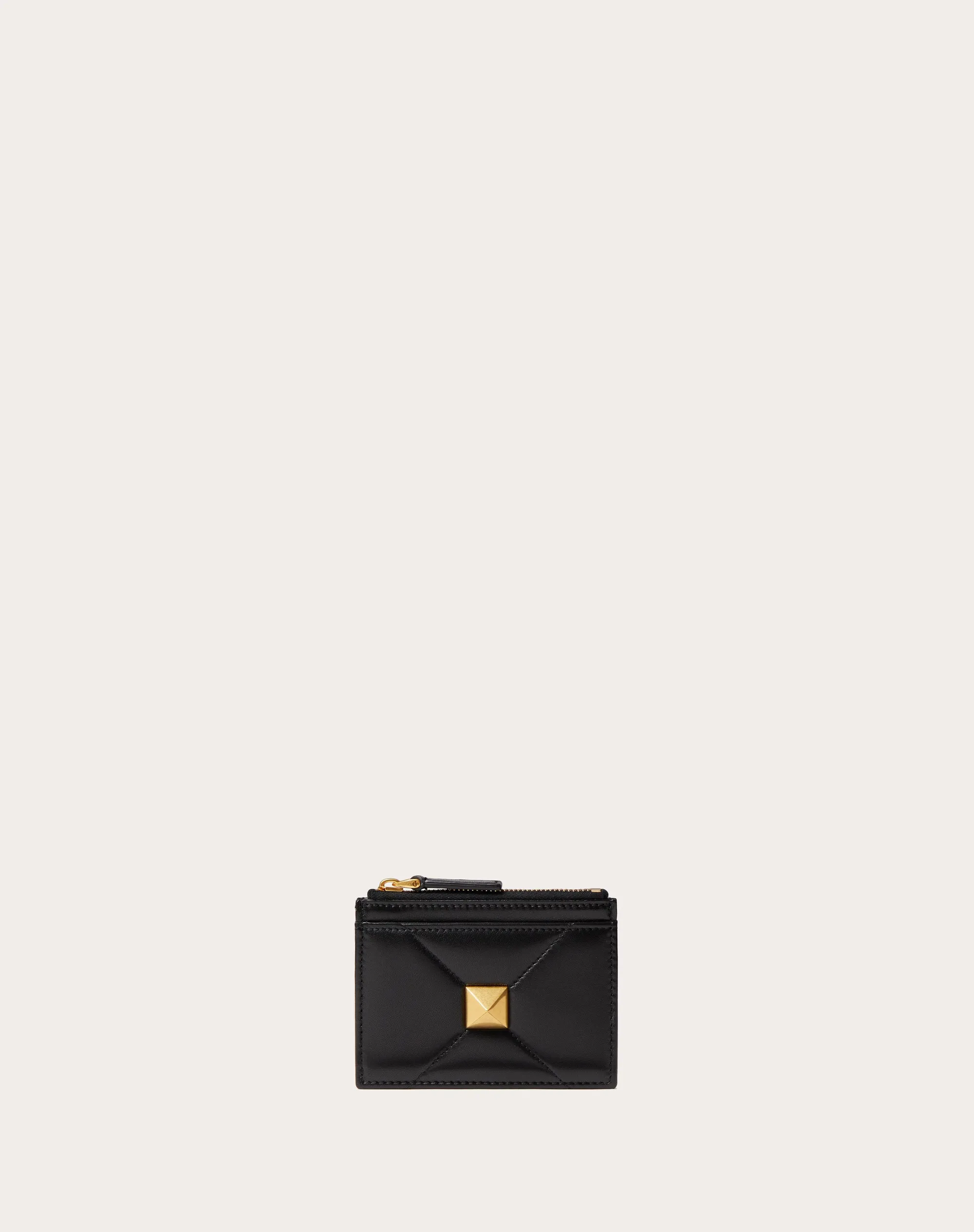 PORTACARTE CON ZIP ROMAN STUD IN NAPPA