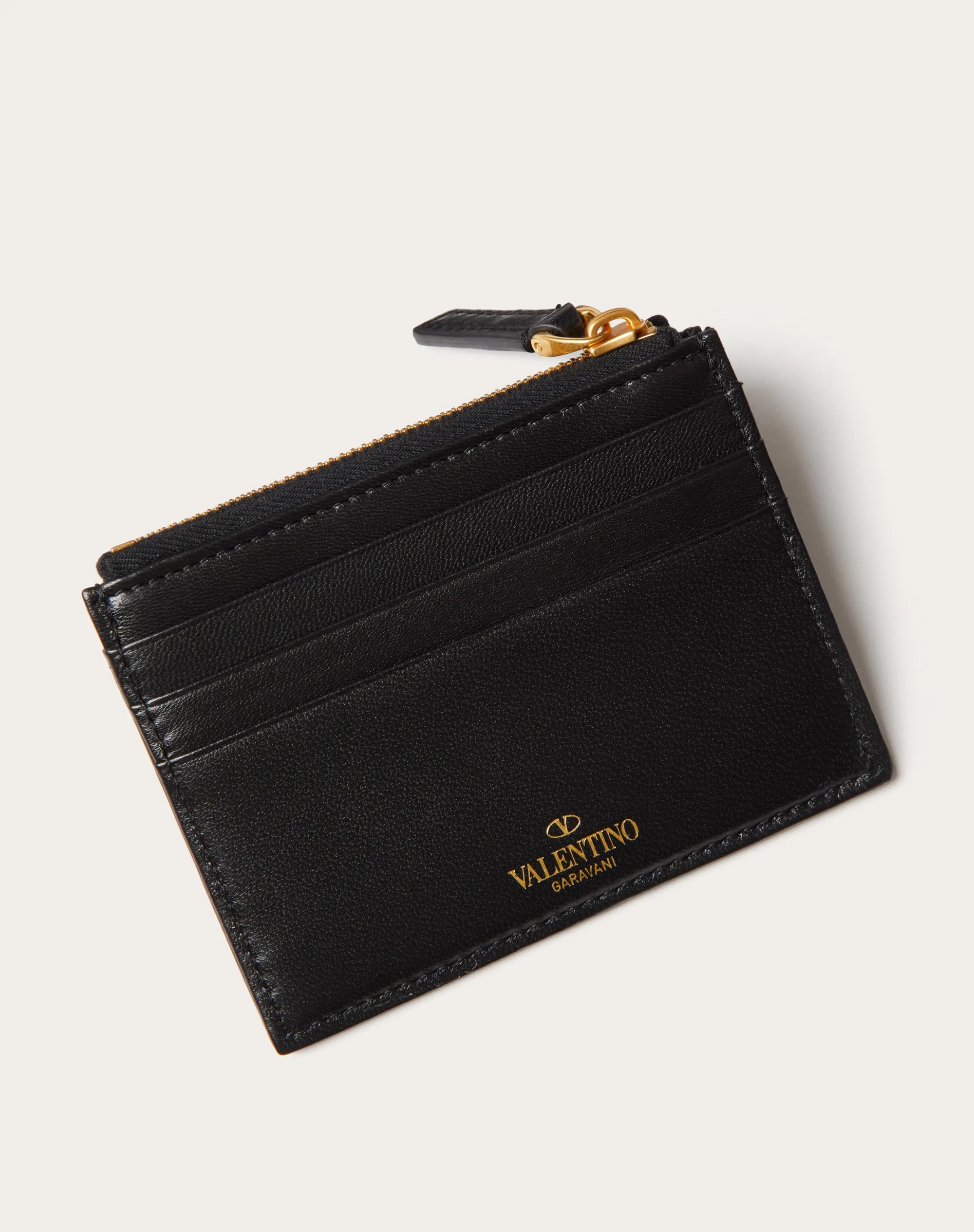 PORTACARTE CON ZIP ROMAN STUD IN NAPPA