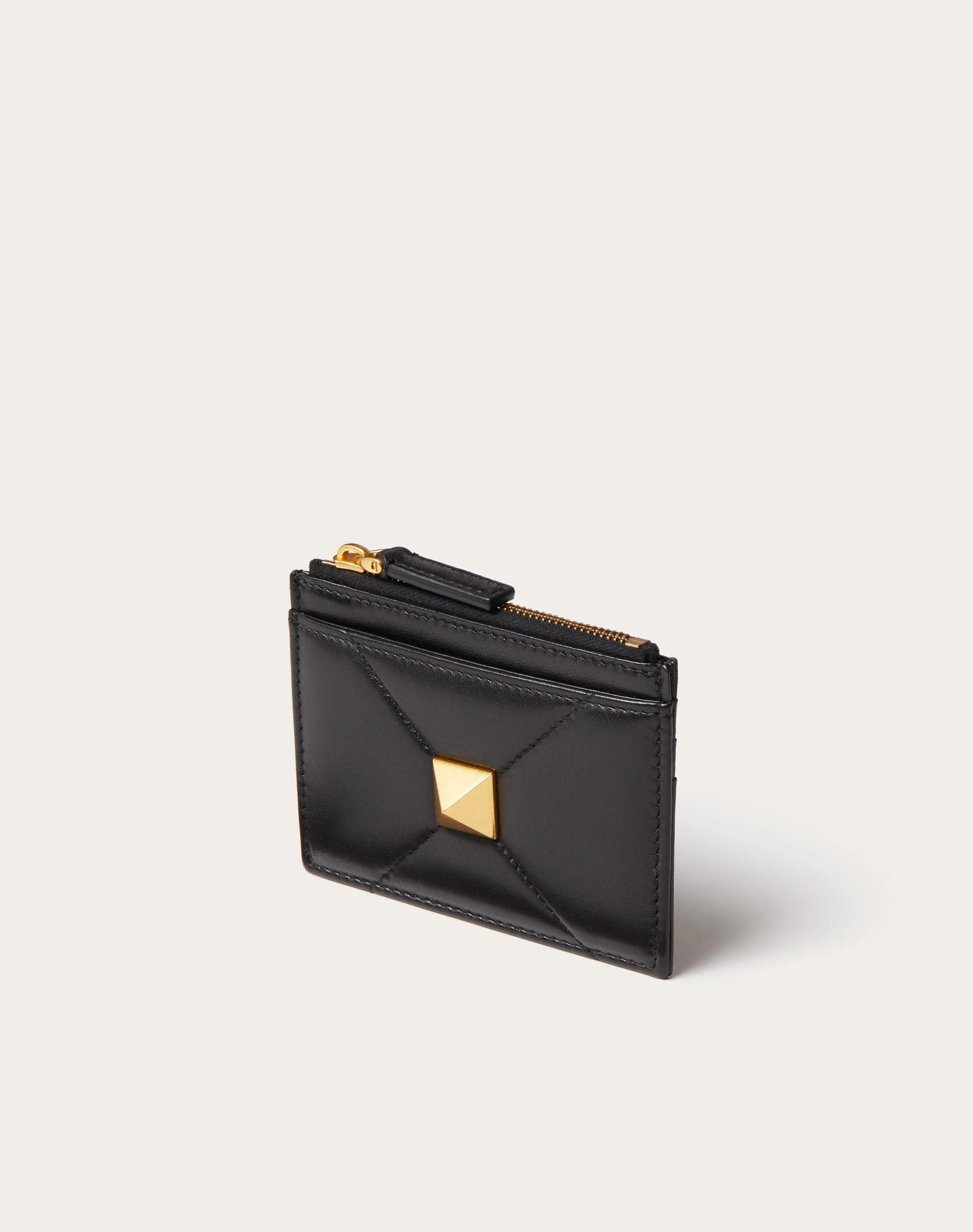 PORTACARTE CON ZIP ROMAN STUD IN NAPPA