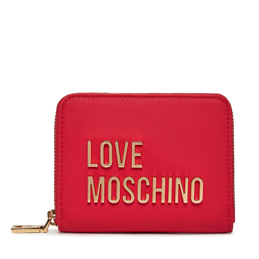Portafoglio Donna Piccolo Zip Around LOVE MOSCHINO linea Bold Love Rosso