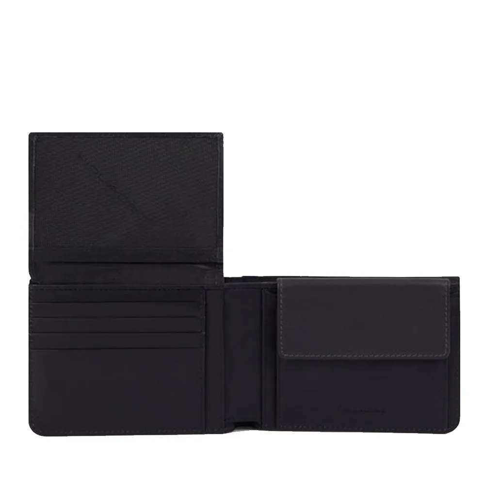 Portafoglio Uomo con Pattina PIQUADRO in Pelle Nera - PU1392W122R