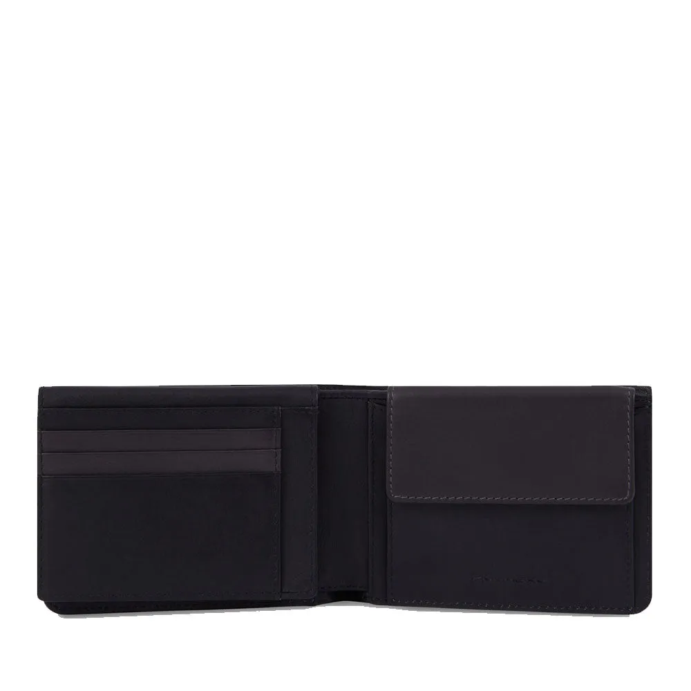 Portafoglio Uomo con Pattina PIQUADRO in Pelle Nera - PU1392W122R