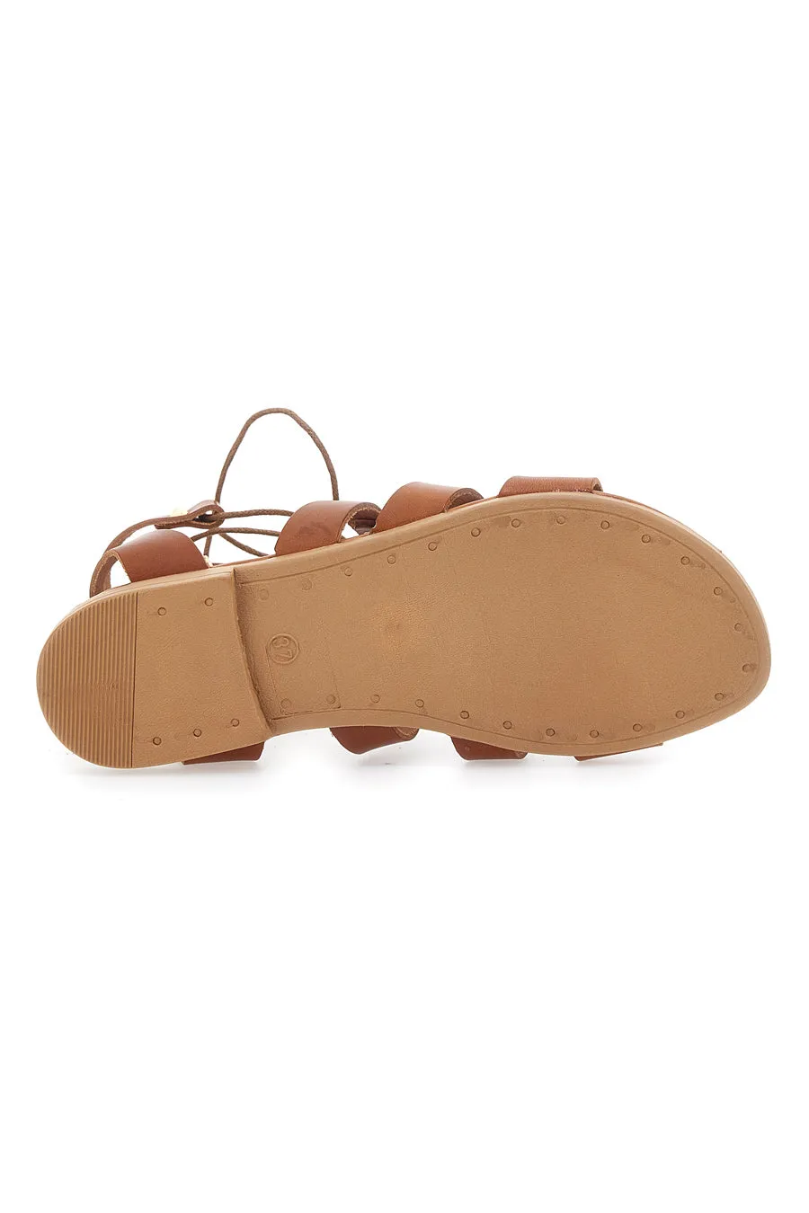   PRIMA RIGA Sandali Lace-Up Prima Riga 405 Cognac