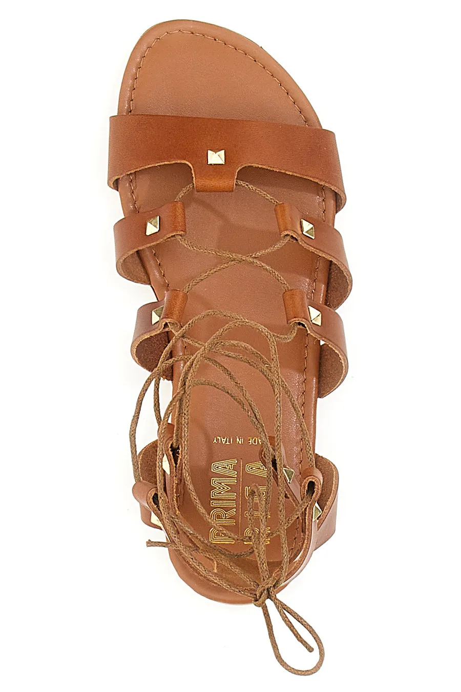   PRIMA RIGA Sandali Lace-Up Prima Riga 405 Cognac