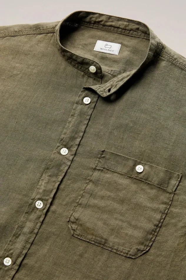 Pure Linen Shirt / Green