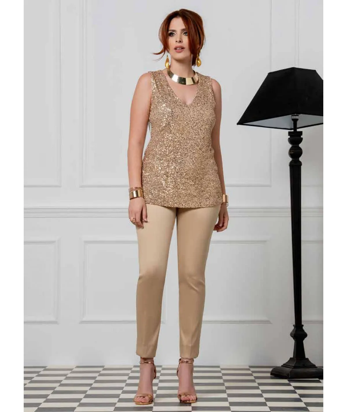 QUIIN21 PANTALONE CURVY PER DONNA E RAGAZA TAGLIE COMODE
