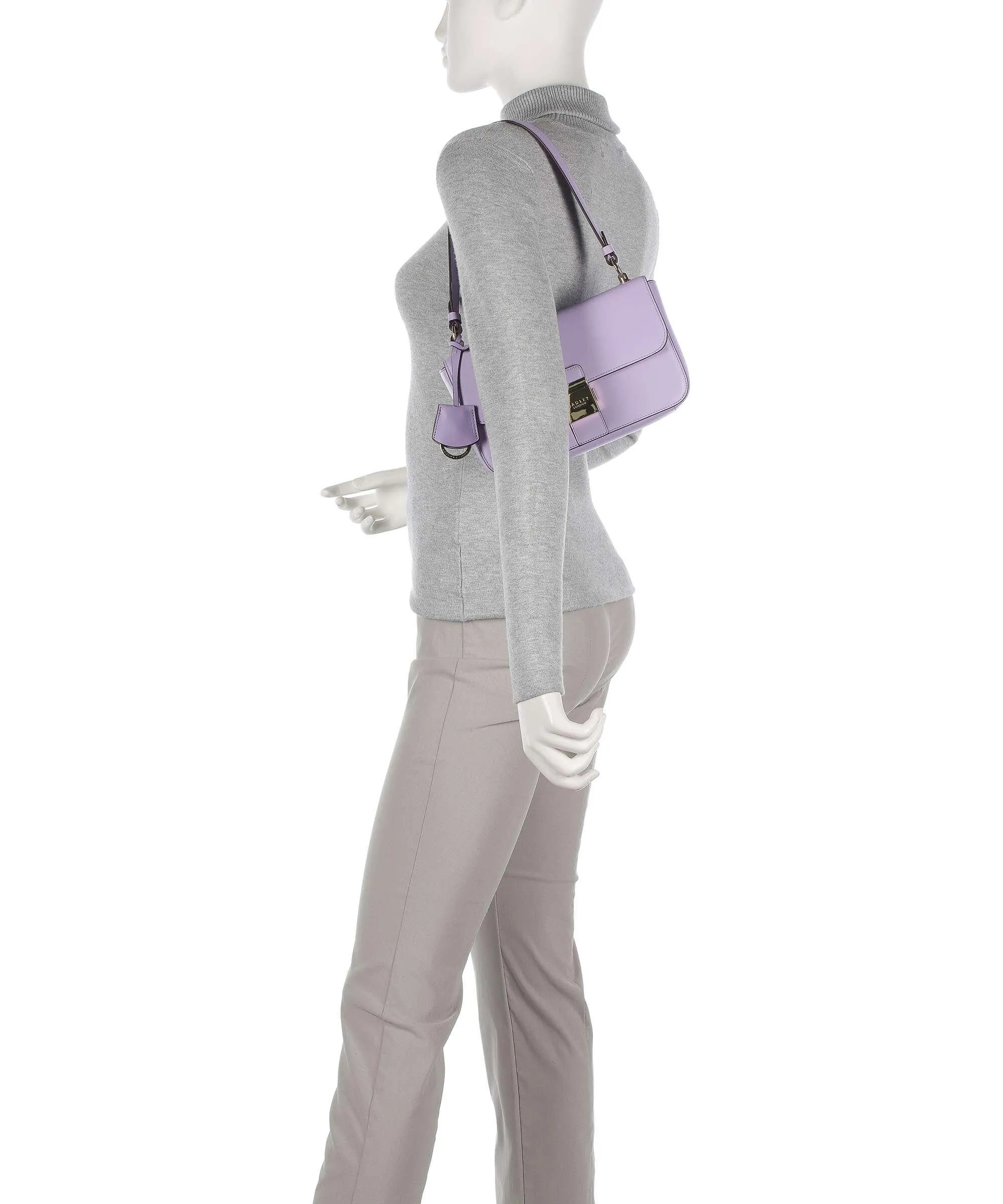  Radley London Hanley Close Borsa a spalla pelle liscia viola  