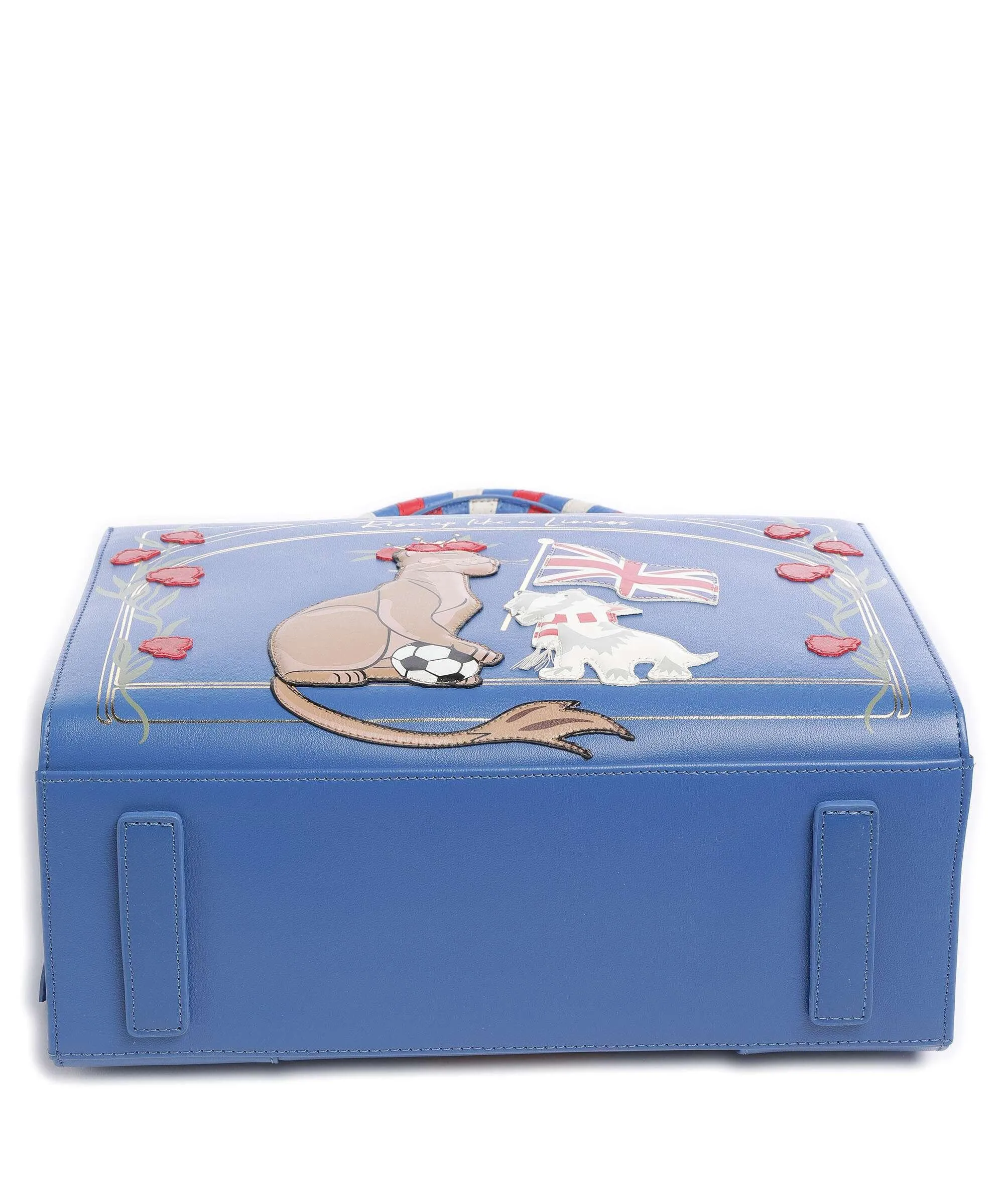  Radley London The World Cup Borsa a mano pelle a grana fine blu  